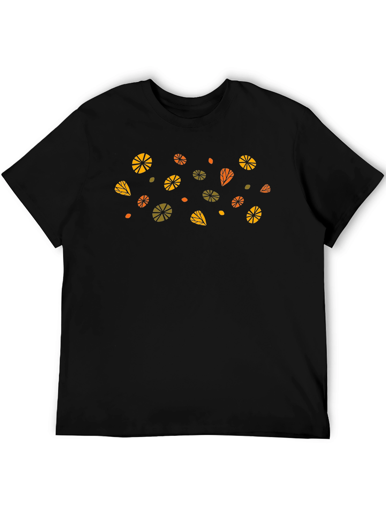Abstract Floral Black T-Shirt