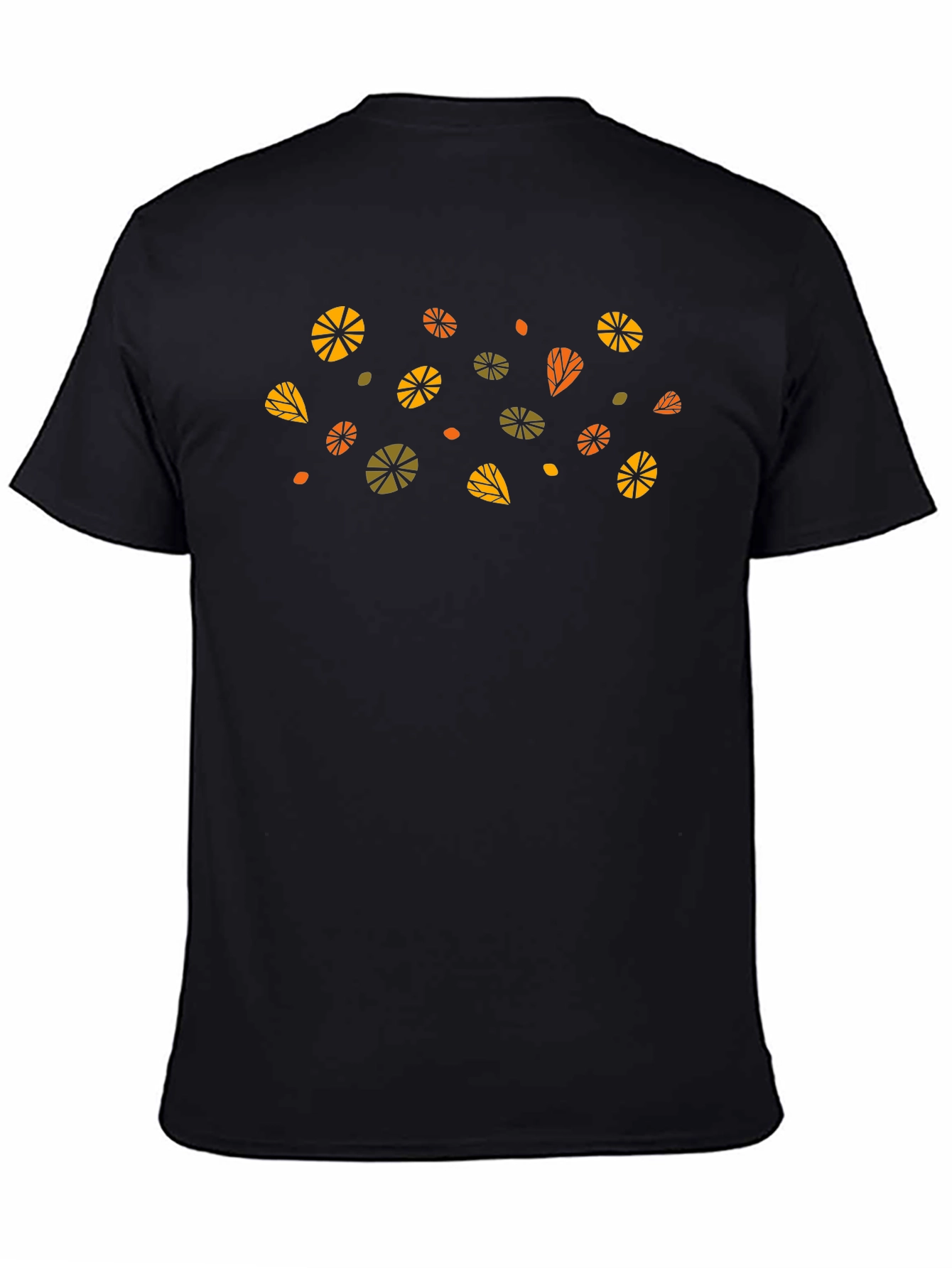 Abstract Floral Black T-Shirt