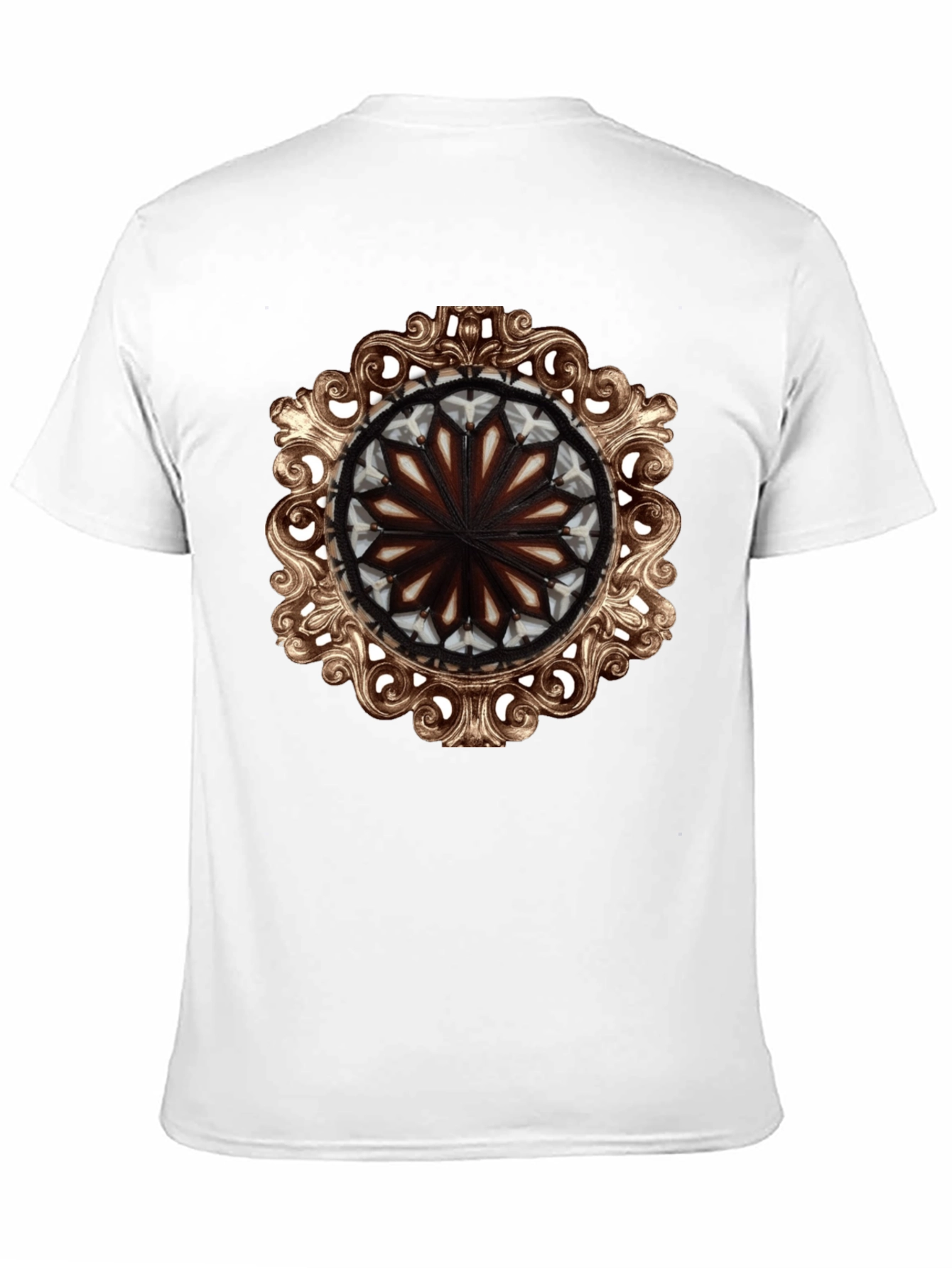 Ornate Medallion Graphic Tee - Black Cotton Blend