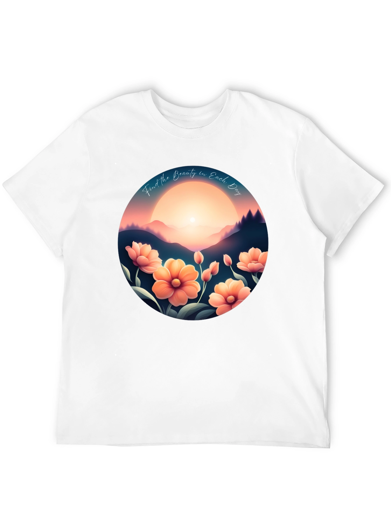 Inspirational Sunset Floral Graphic Tee