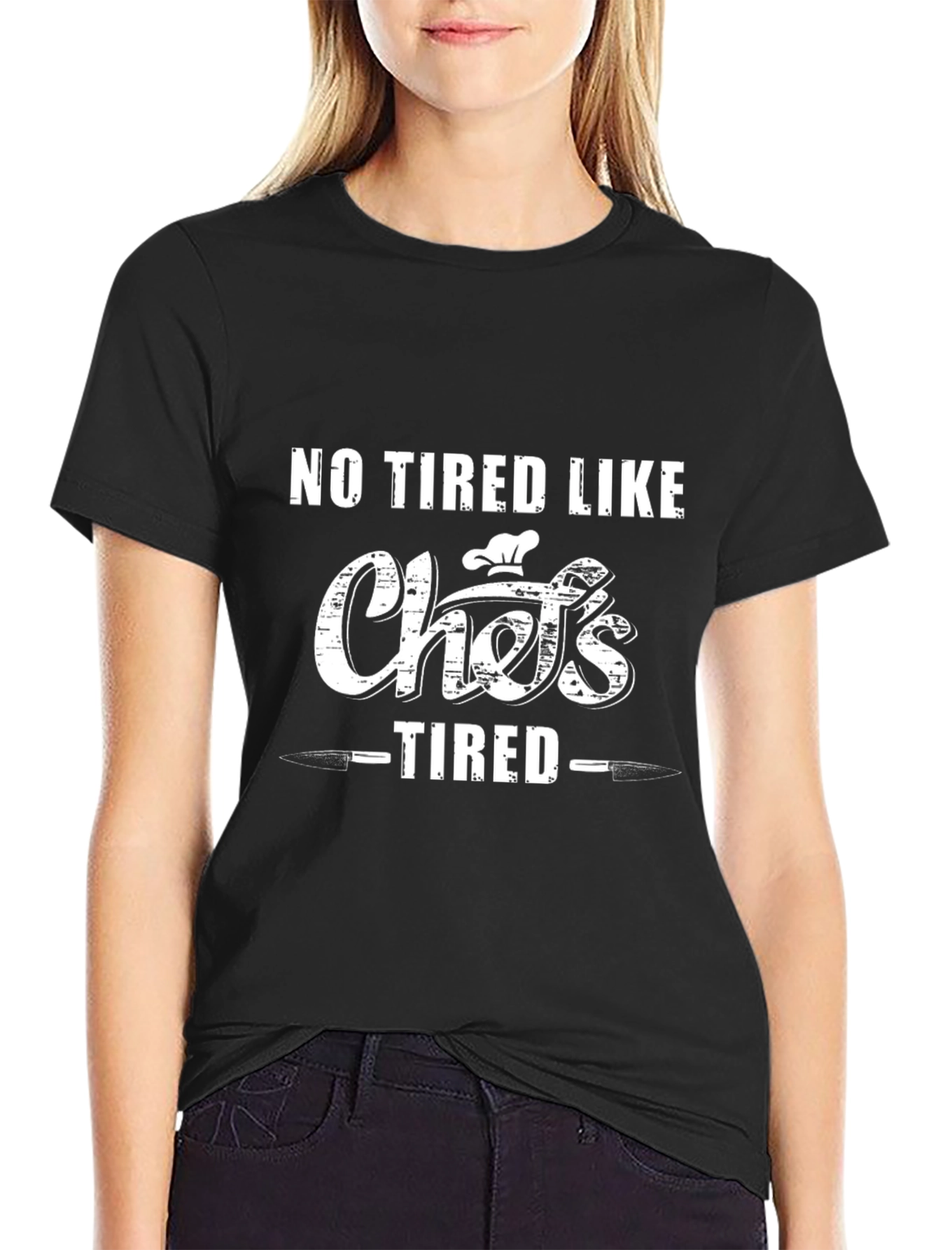 Chefs Tired Black T-Shirt