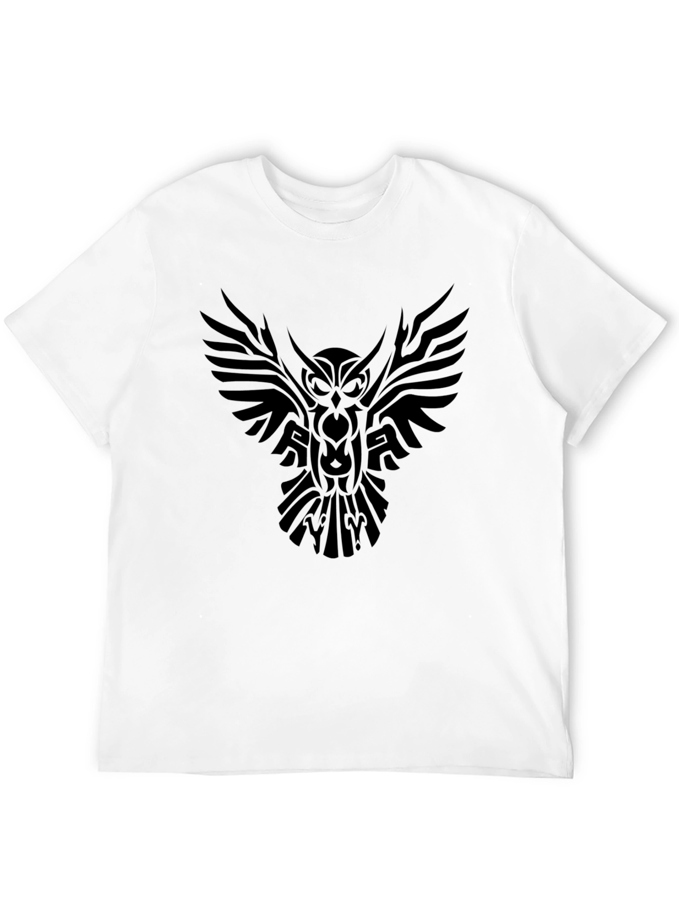 Tribal Owl Graphic Black T-Shirt