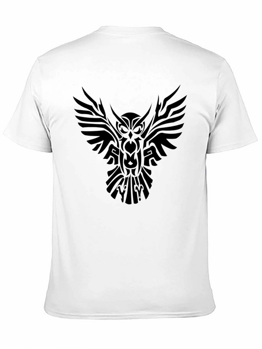 Tribal Owl Graphic Black T-Shirt