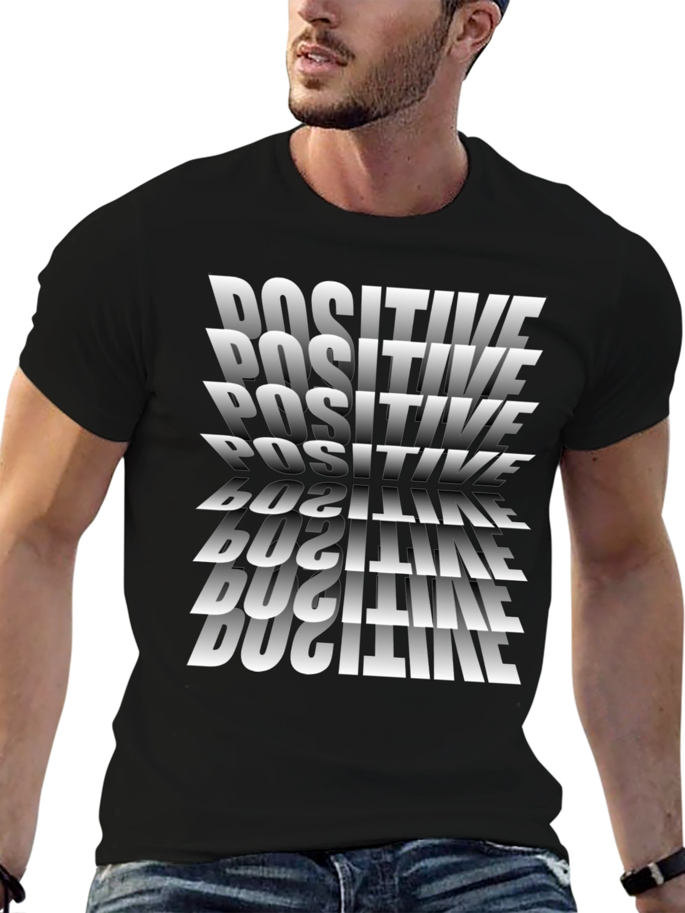 Positive Vibes Tee: Trendy Graphic Print Shirt