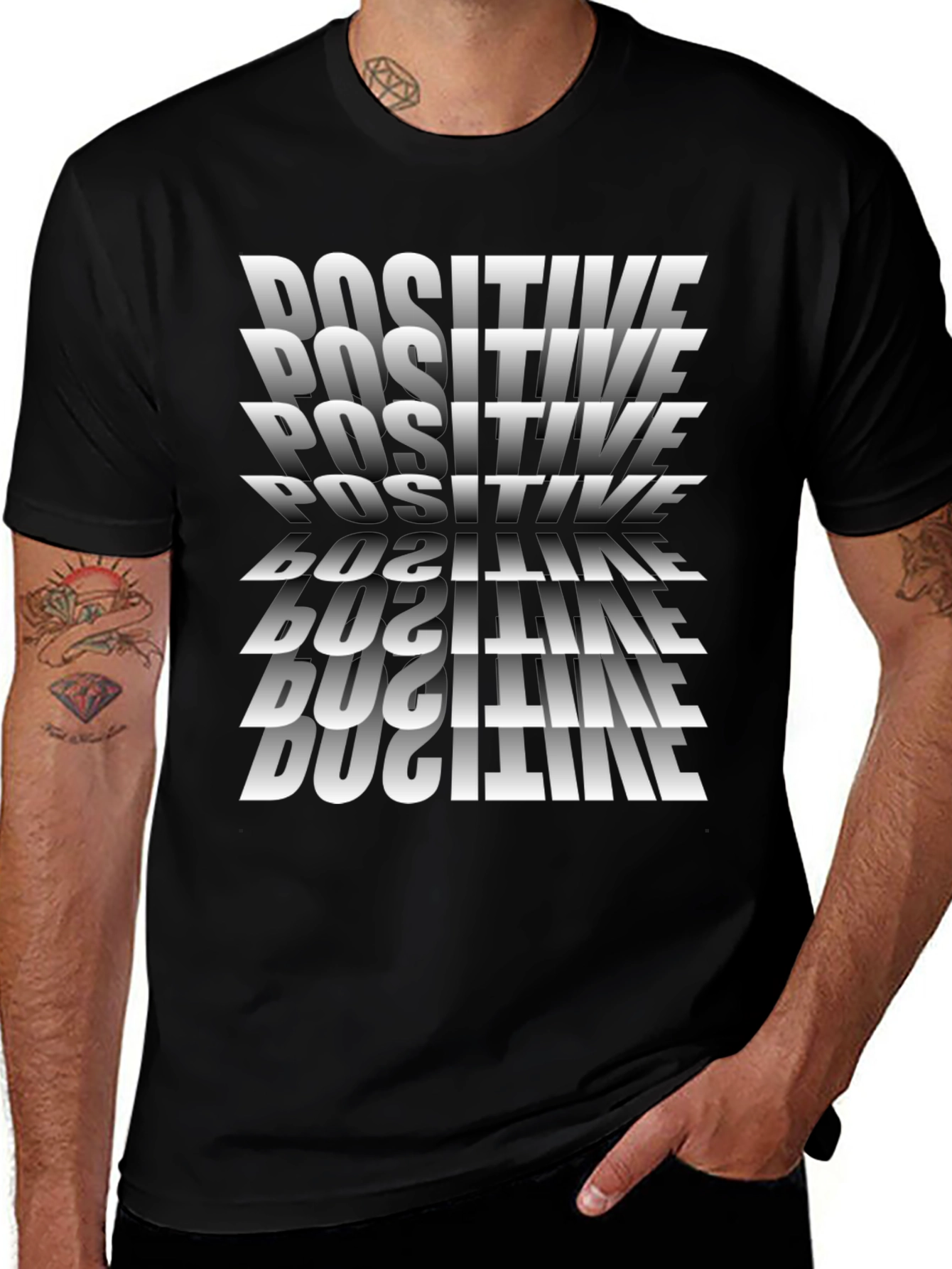 Positive Vibes Tee: Trendy Graphic Print Shirt