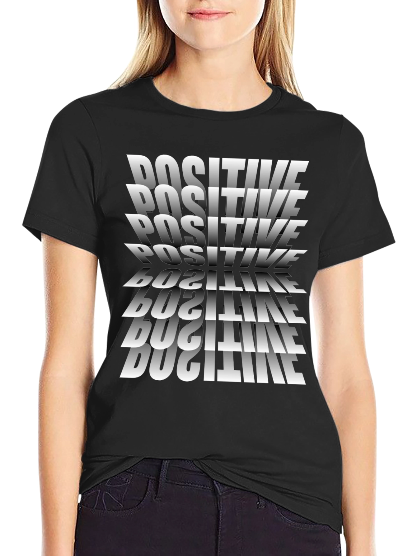 Positive Vibes Tee: Trendy Graphic Print Shirt