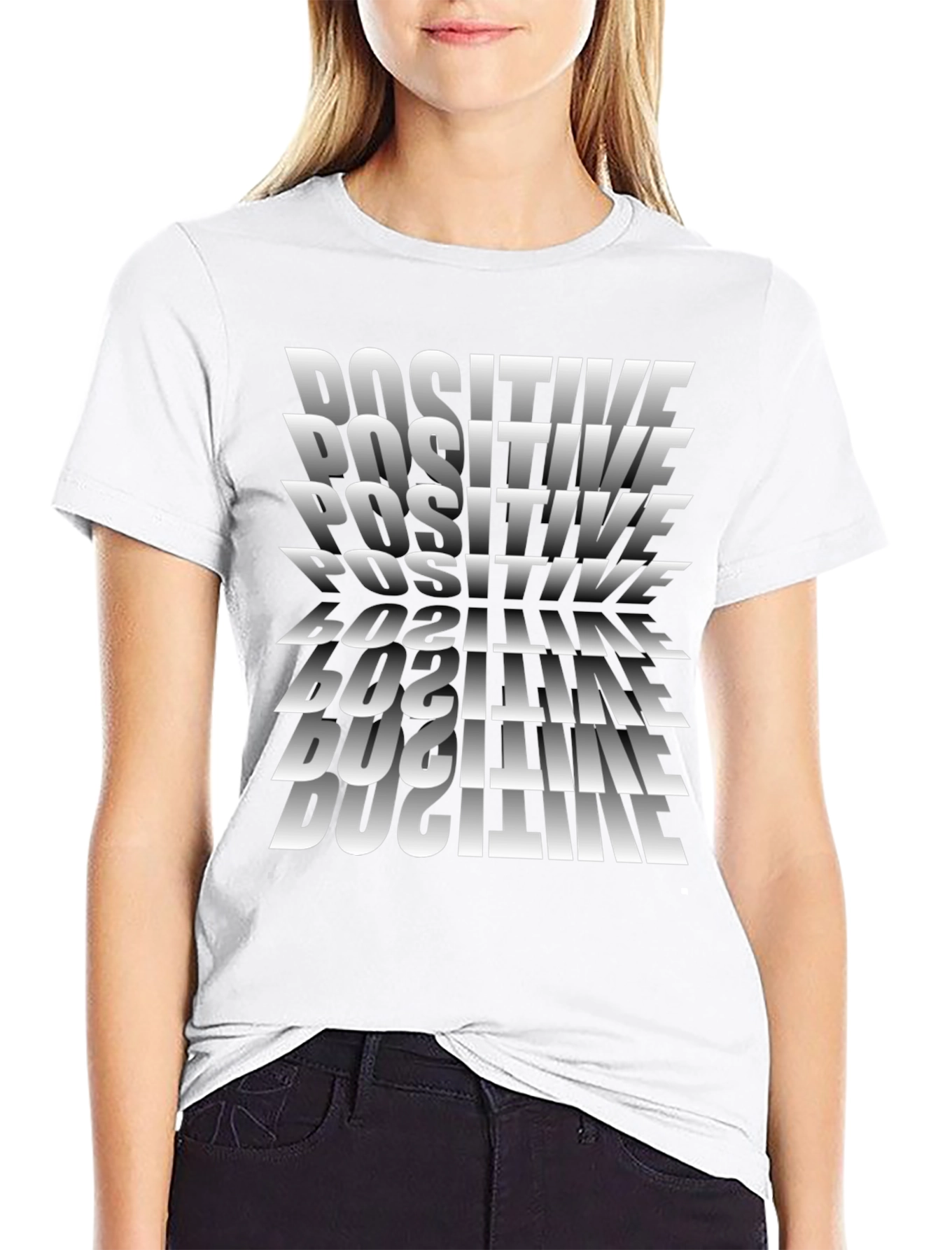 Positive Vibes Tee: Trendy Graphic Print Shirt