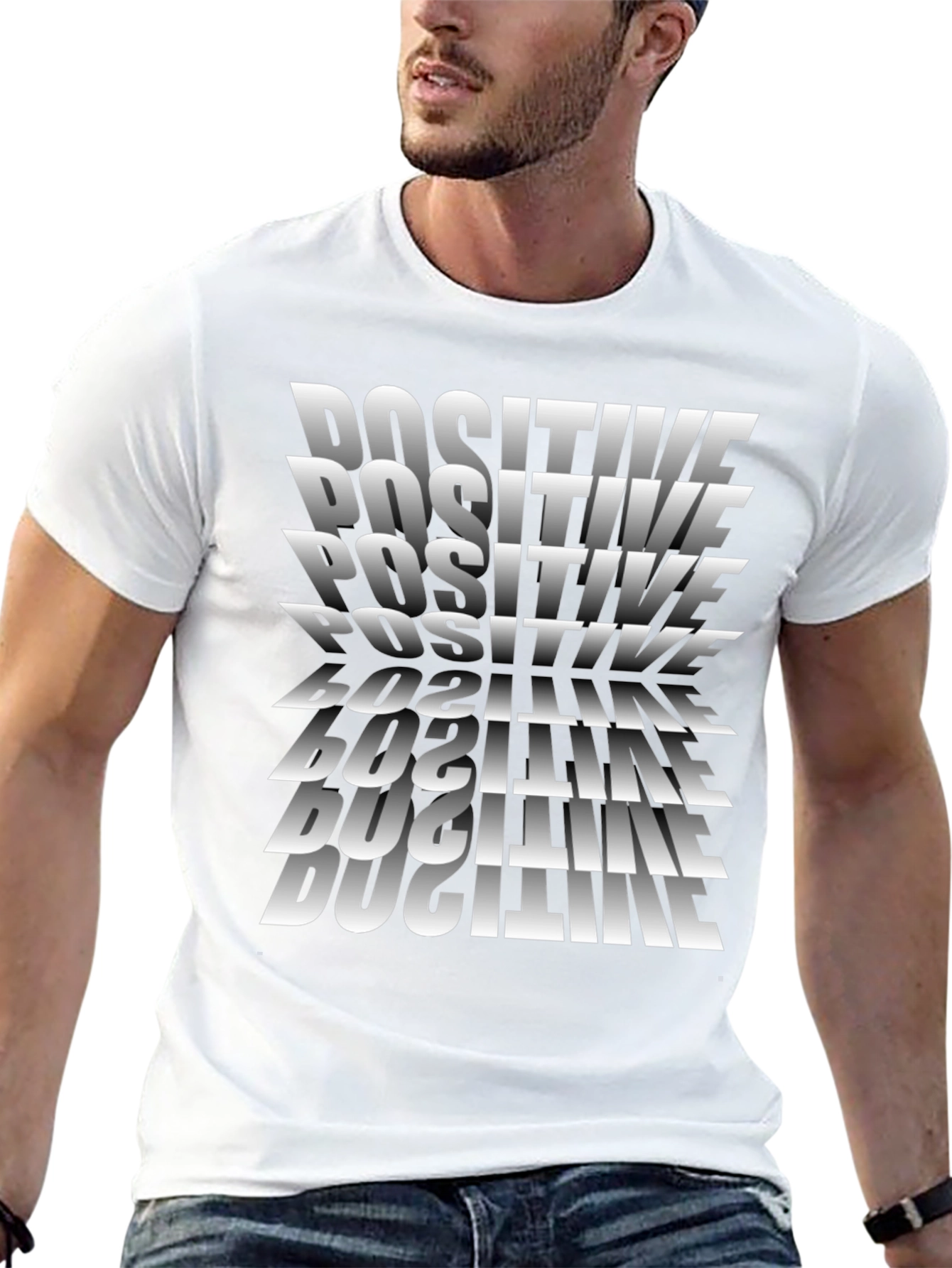 Positive Vibes Tee: Trendy Graphic Print Shirt