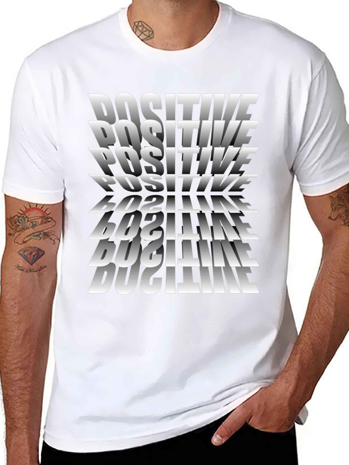 Positive Vibes Tee: Trendy Graphic Print Shirt