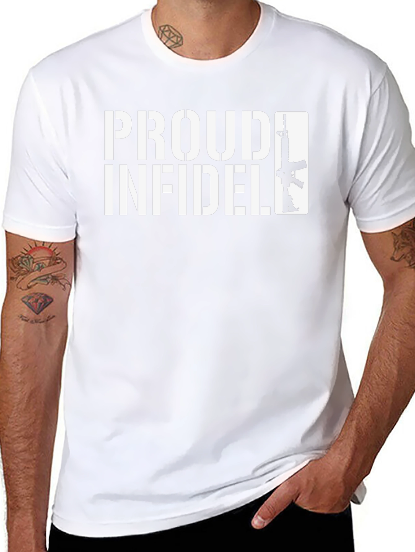 Proud Infidel T-Shirt - Patriotic Design
