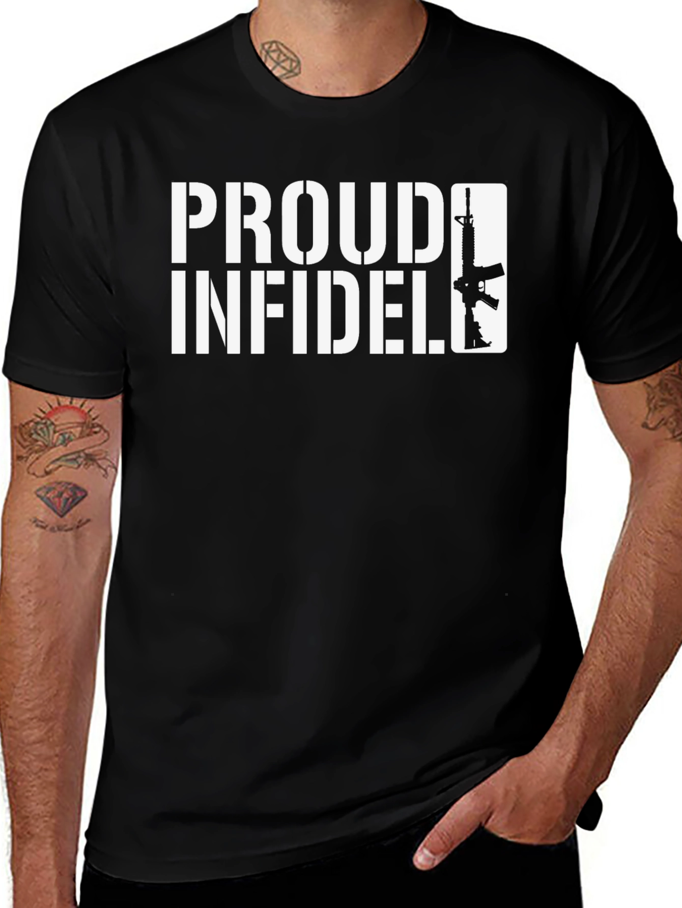 Proud Infidel T-Shirt - Patriotic Design