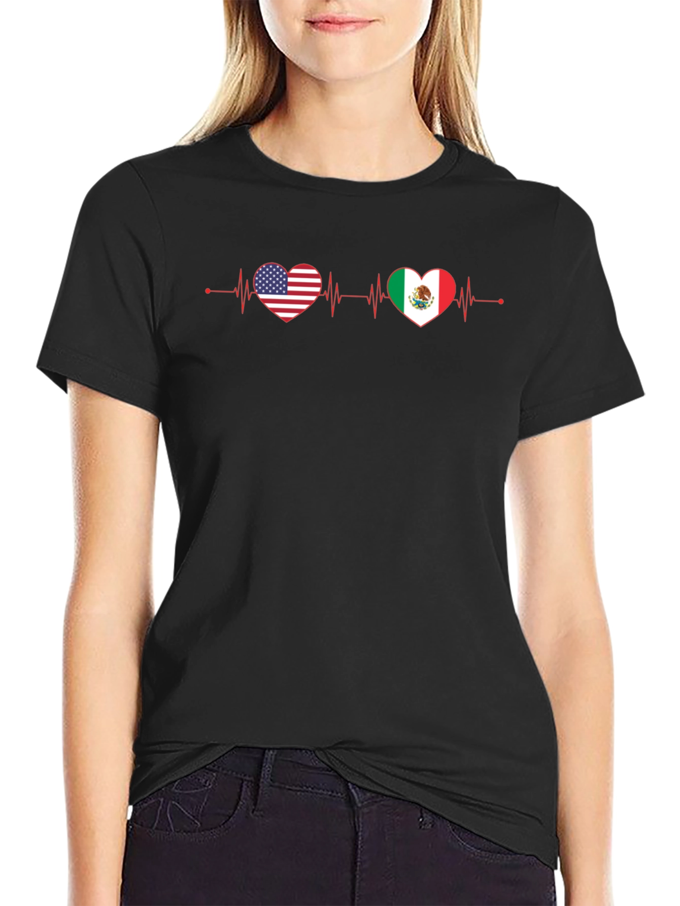 USA Mexico Heartbeat T-Shirt