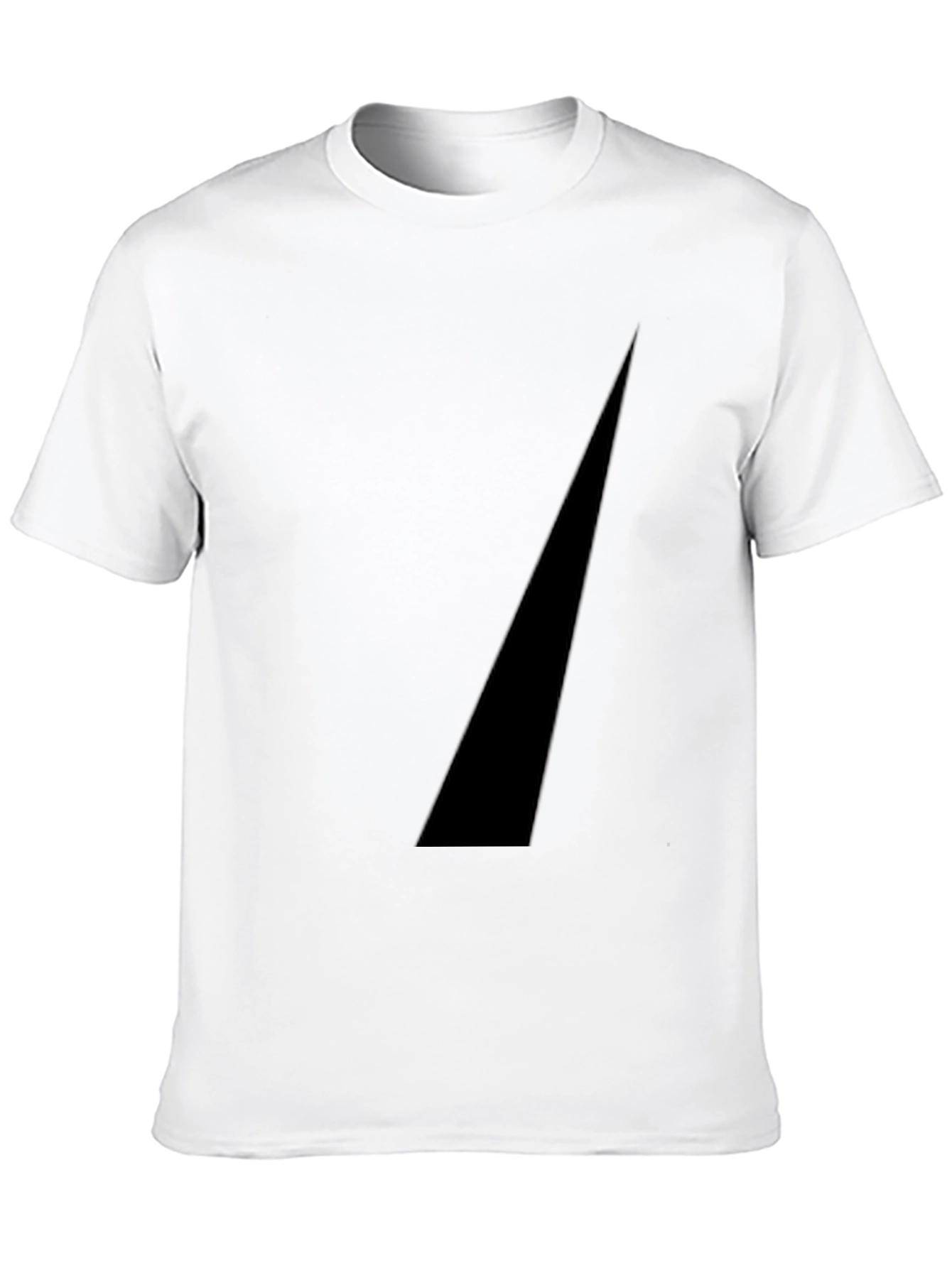 Modern Black Tee with Geometric Accent