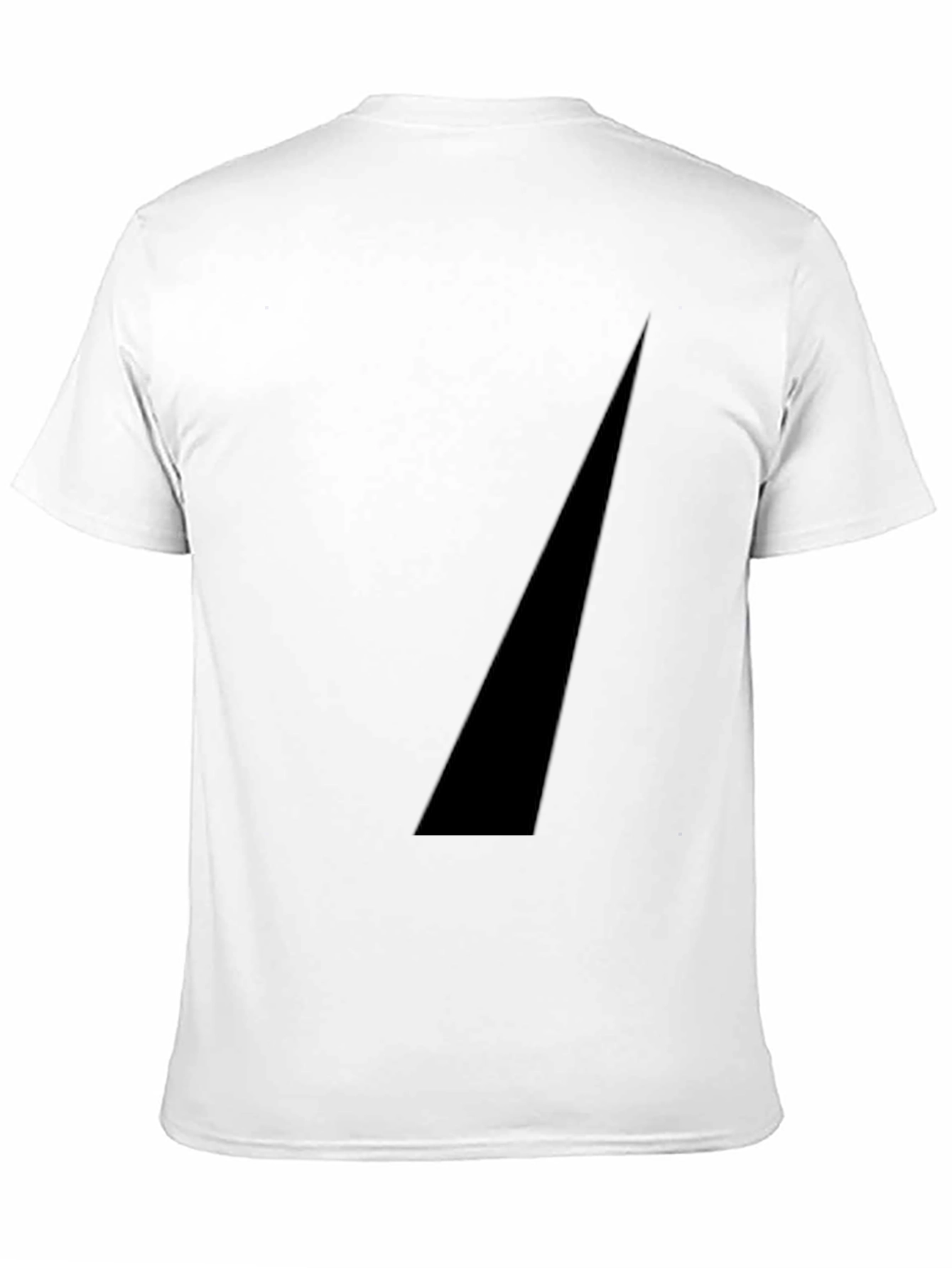 Modern Black Tee with Geometric Accent