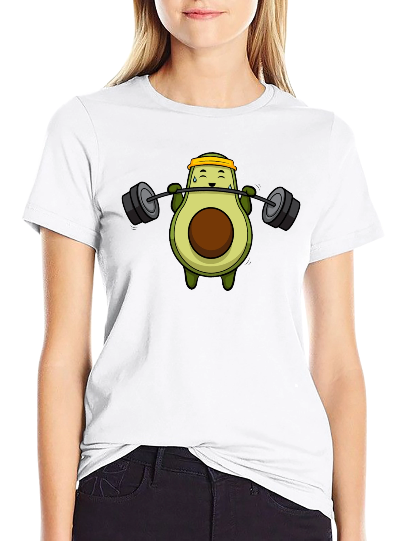 Avocado Lifting Barbell T-Shirt - Black