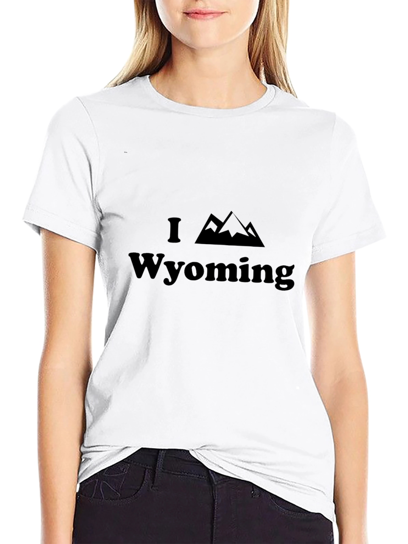 I Heart Wyoming Graphic Tee - Black