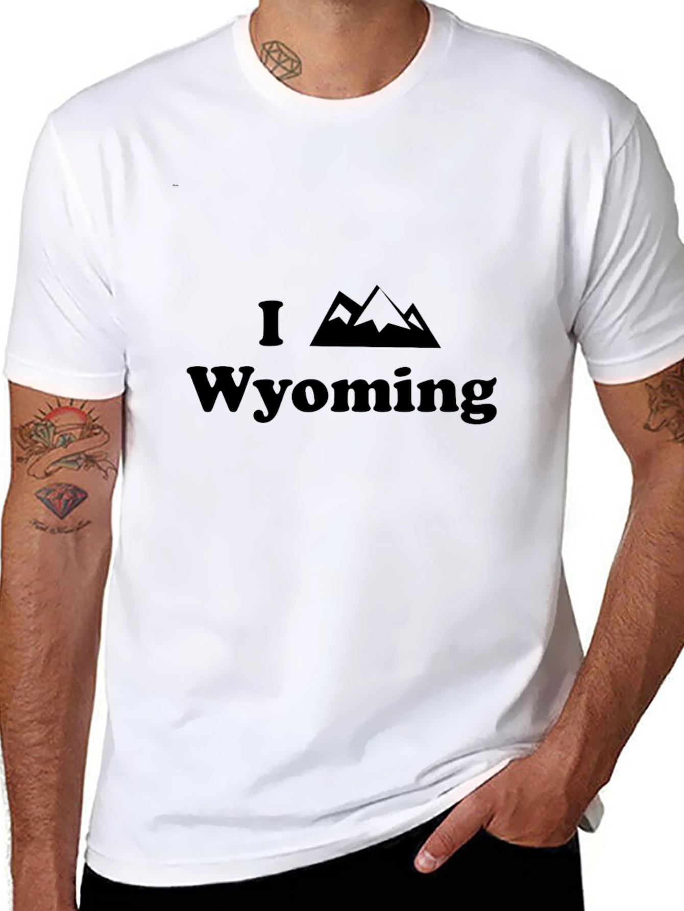 I Heart Wyoming Graphic Tee - Black