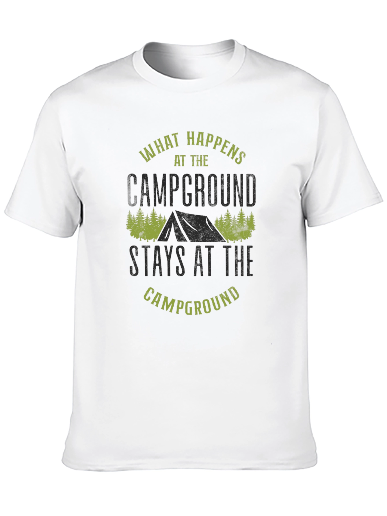 Camping Campground Graphic Tee - What Happens...