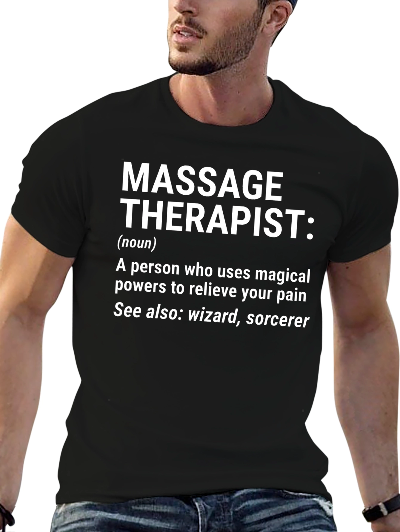 Massage Therapist Definition T-Shirt Funny Wizard Sorcerer