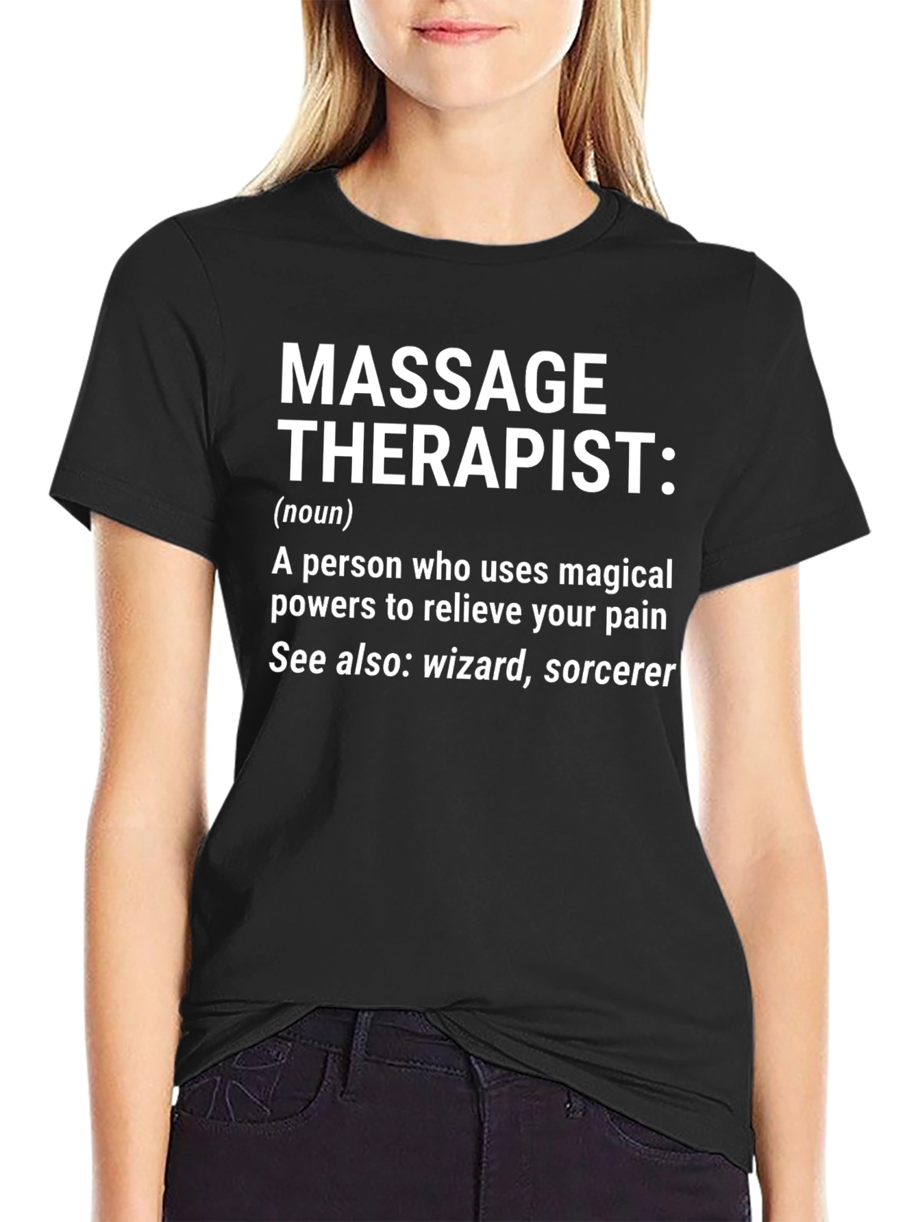 Massage Therapist Definition T-Shirt Funny Wizard Sorcerer