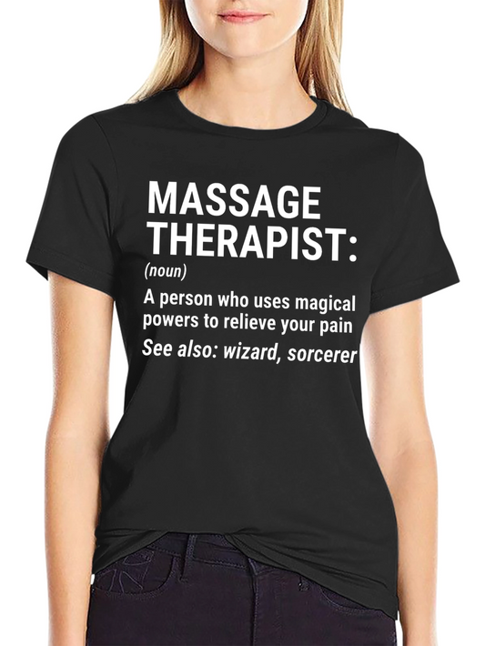 Massage Therapist Definition T-Shirt Funny Wizard Sorcerer
