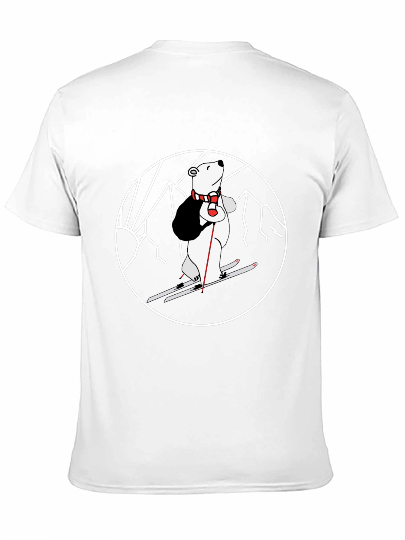 Skiing Polar Bear Graphic Tee