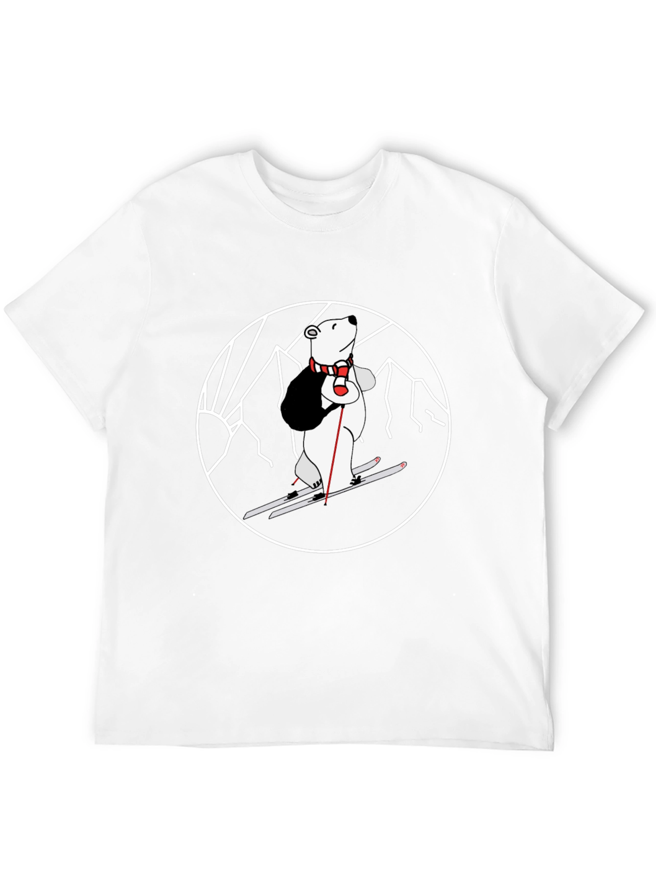 Skiing Polar Bear Graphic Tee