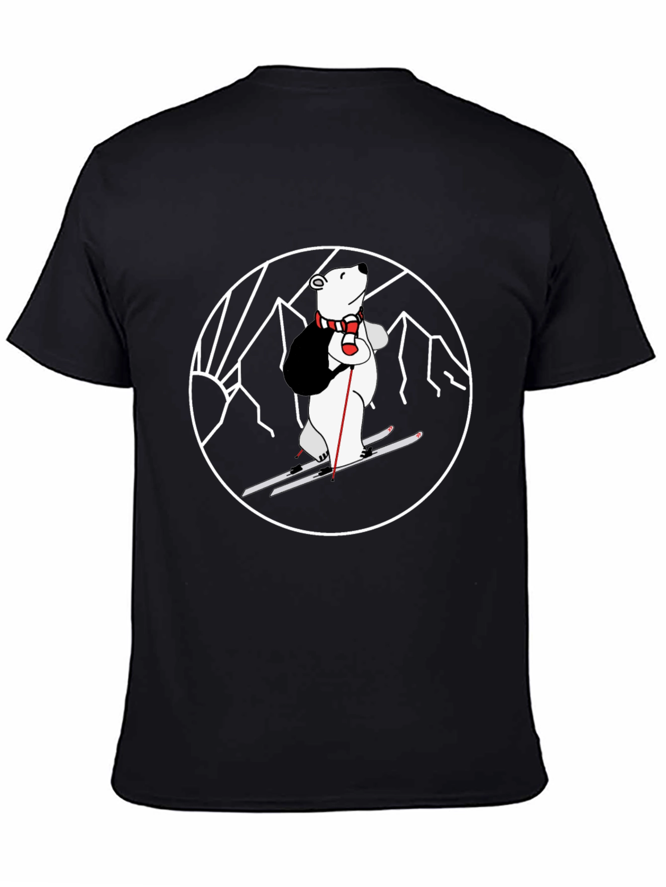 Skiing Polar Bear Graphic Tee
