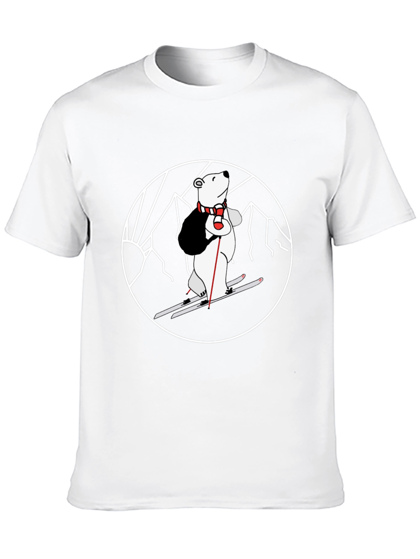 Skiing Polar Bear Graphic Tee