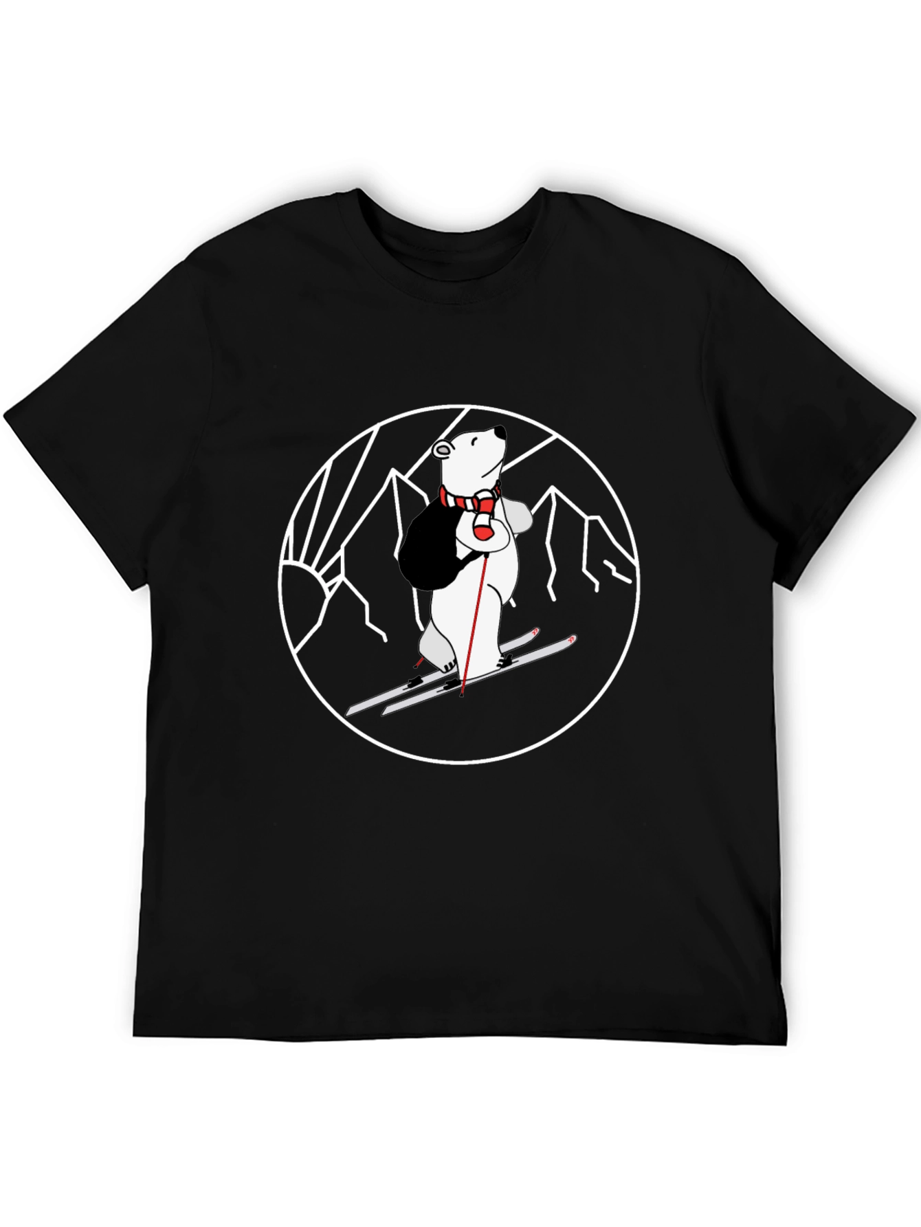 Skiing Polar Bear Graphic Tee