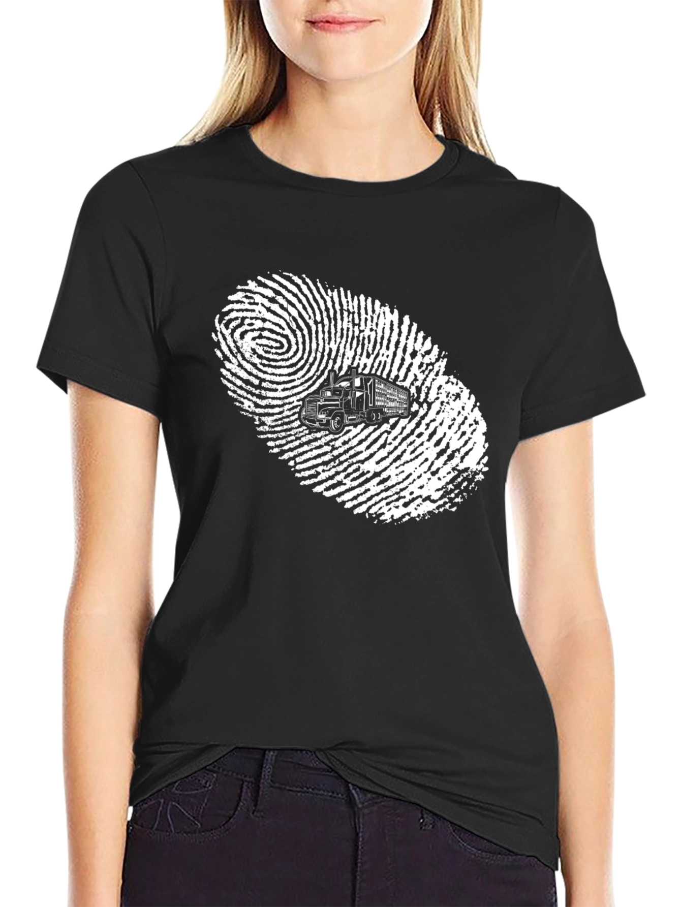 Truckers Identity T-Shirt - Unique Fingerprint Design