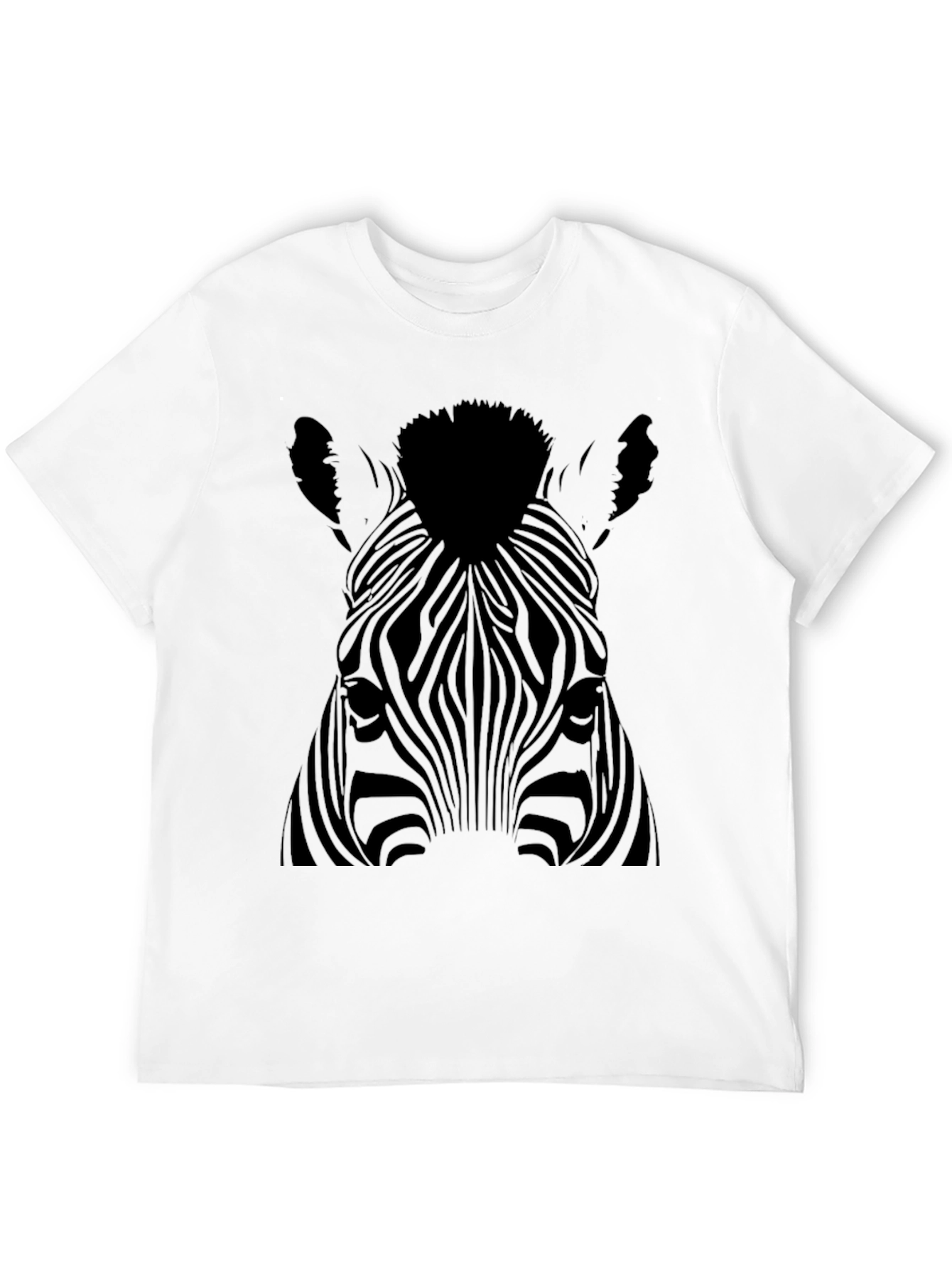 Zebra Print Black Graphic Tee - Mens Fashion