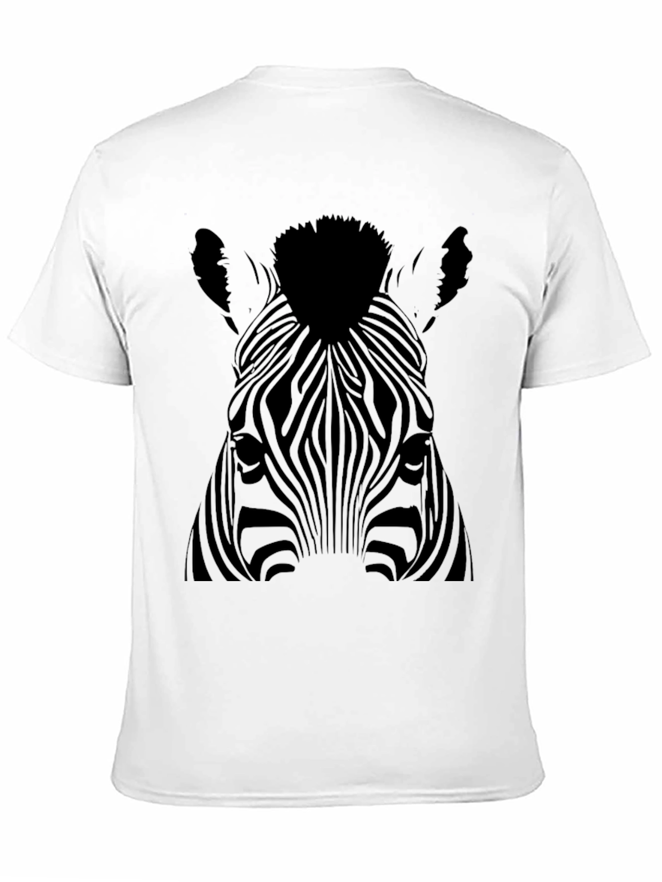 Zebra Print Black Graphic Tee - Mens Fashion