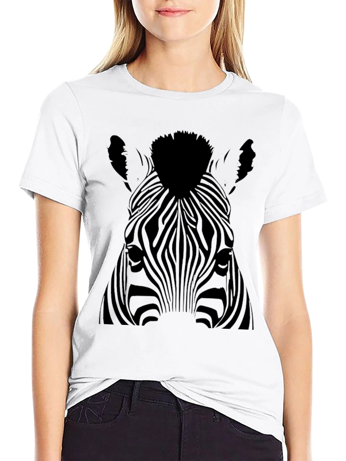 Zebra Print Black Graphic Tee - Mens Fashion