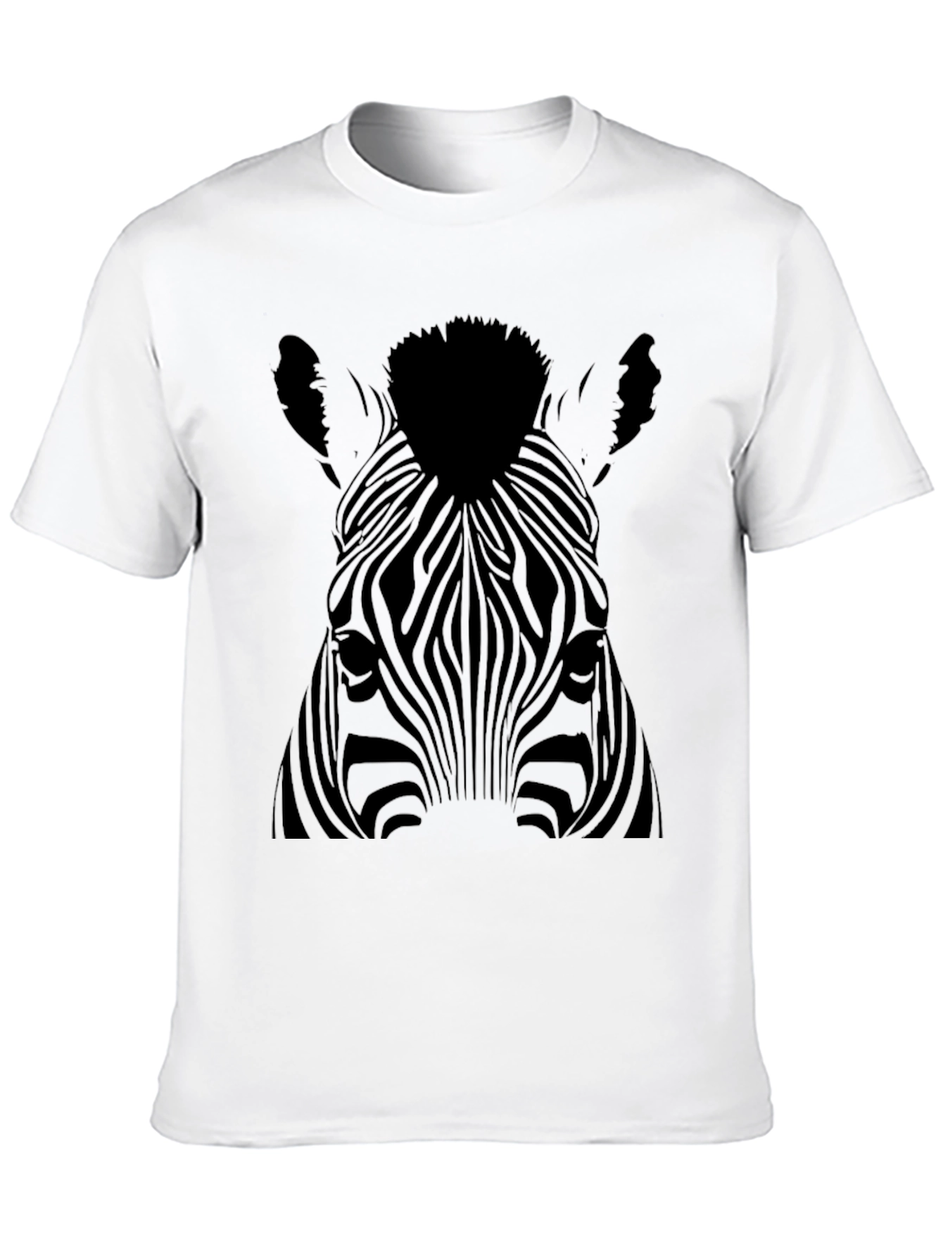 Zebra Print Black Graphic Tee - Mens Fashion