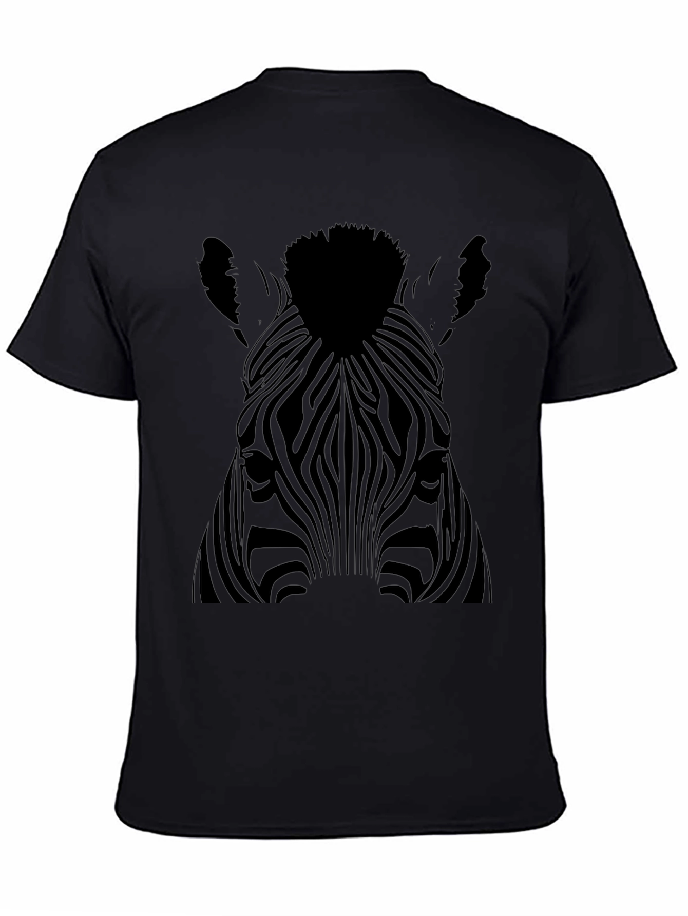 Zebra Print Black Graphic Tee - Mens Fashion