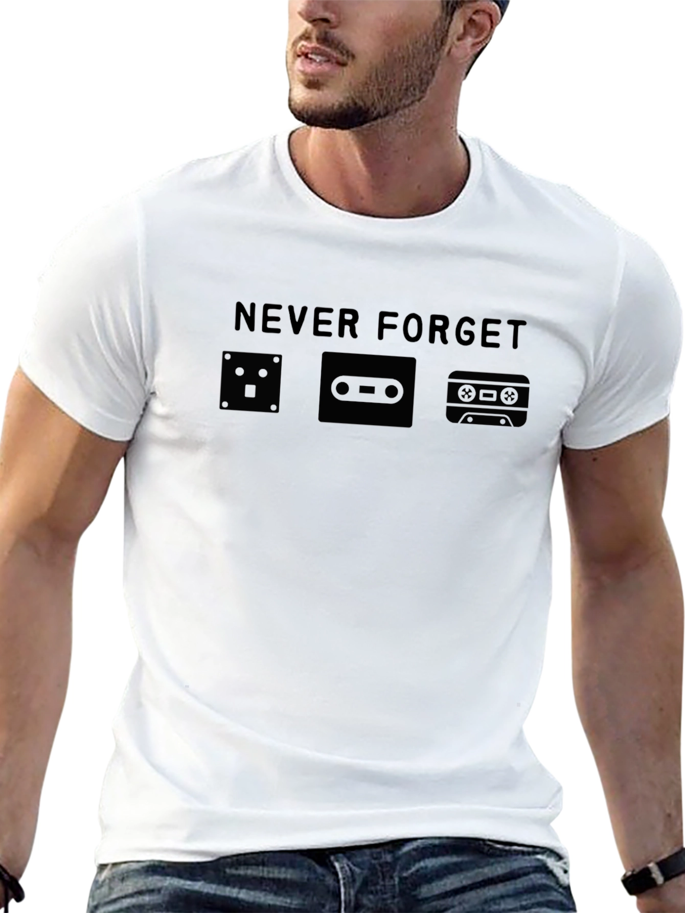 Never Forget: Retro Tech Graphic Tee