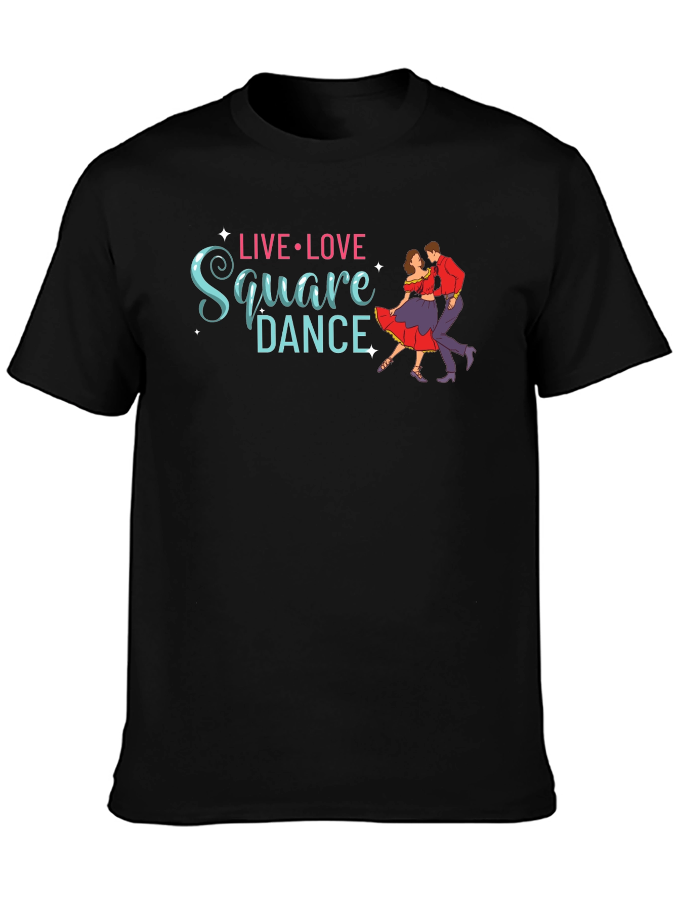 Live Love Square Dance Graphic T-Shirt