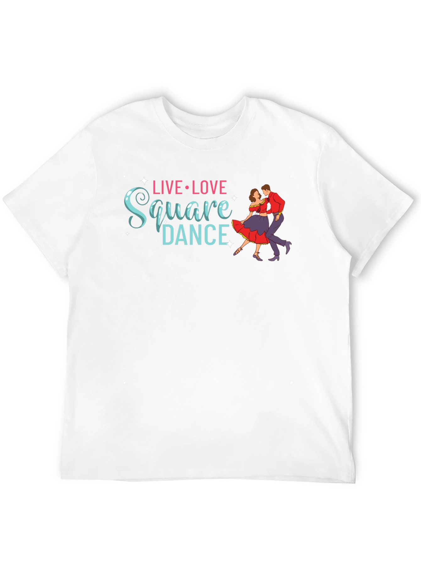 Live Love Square Dance Graphic T-Shirt