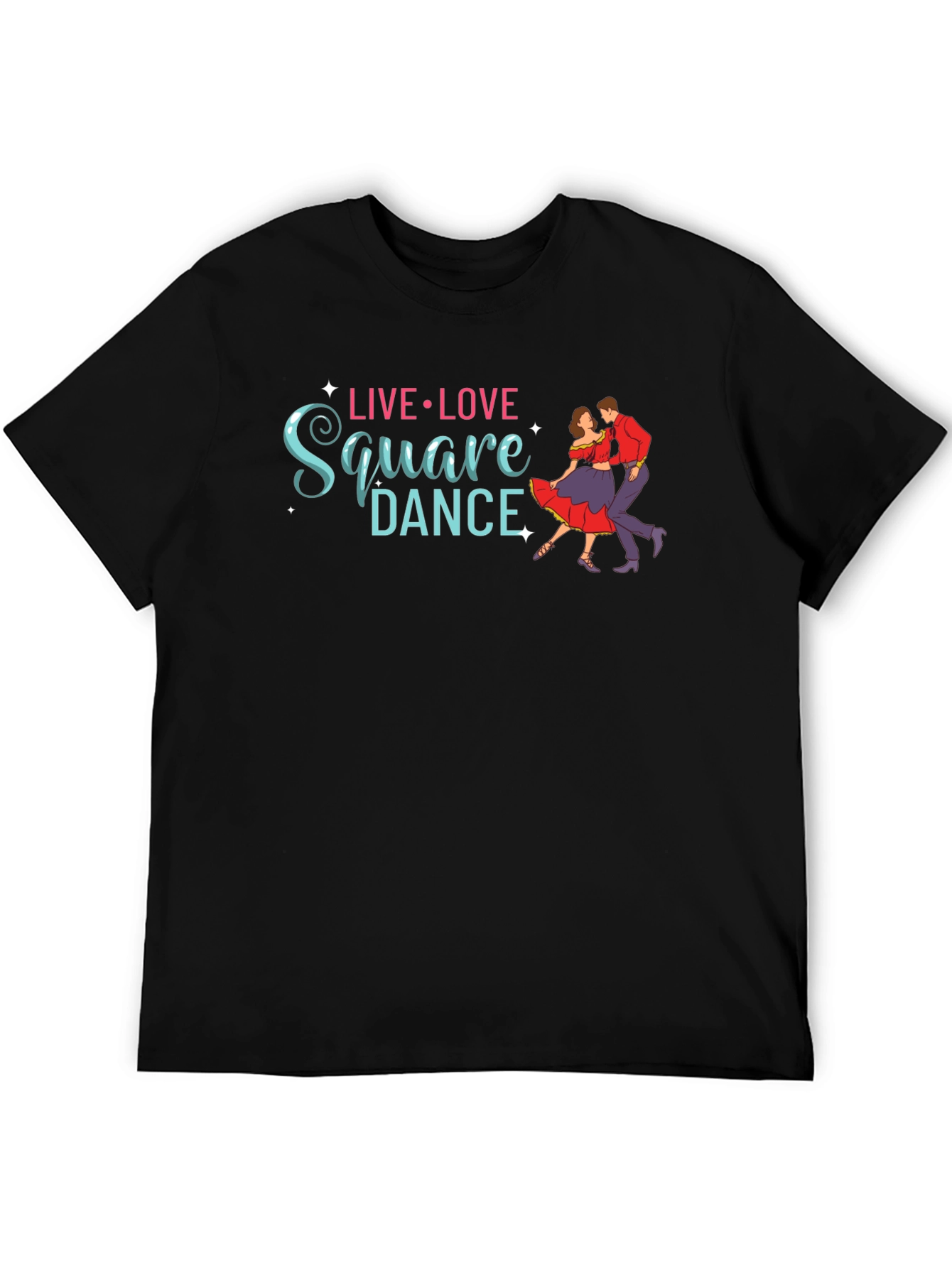 Live Love Square Dance Graphic T-Shirt