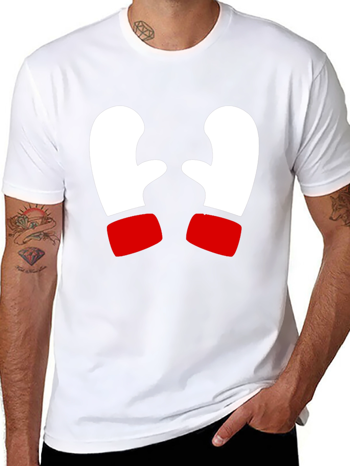 Festive Mitten Graphic Tee - Holiday Cheer!