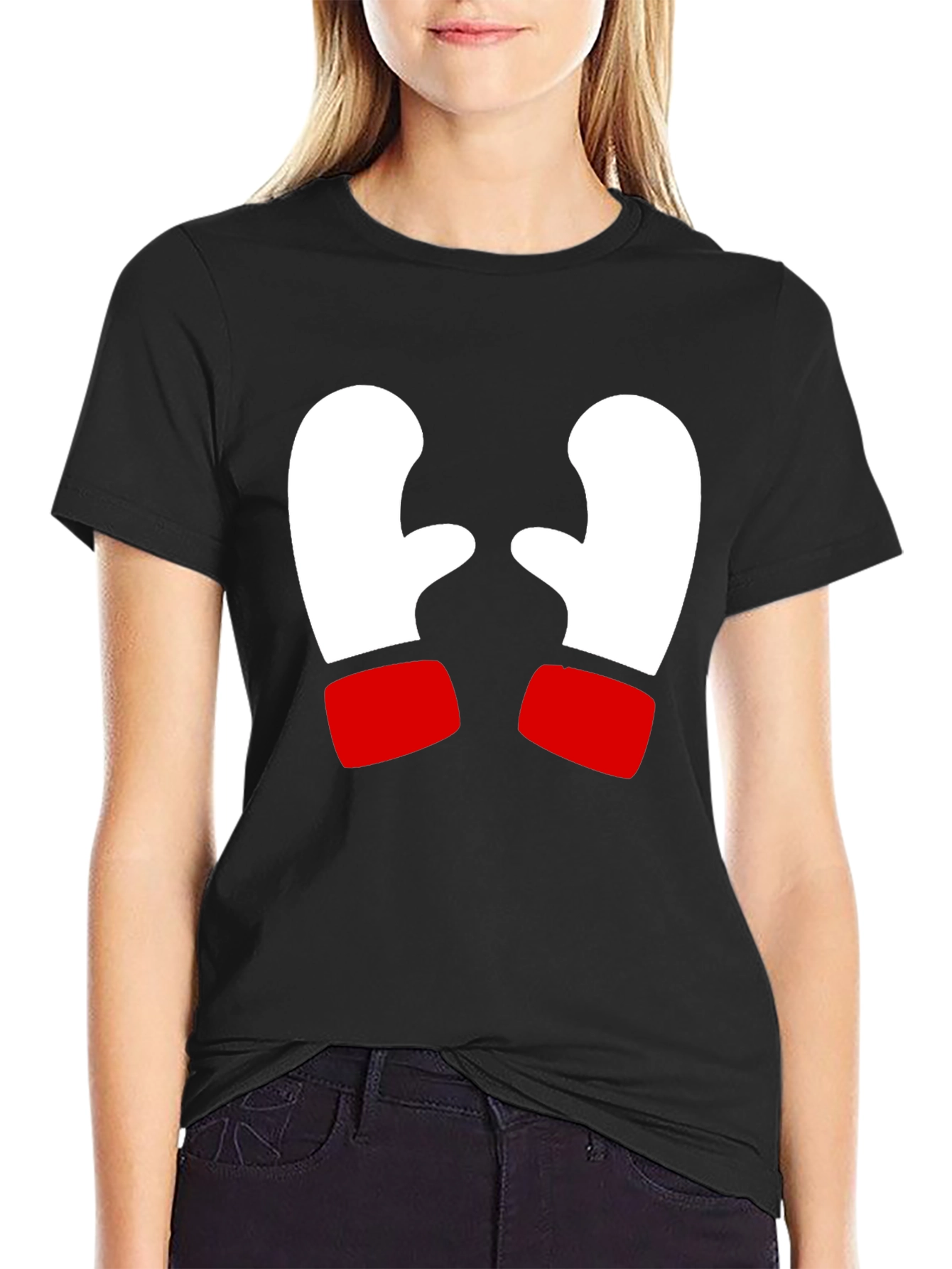 Festive Mitten Graphic Tee - Holiday Cheer!