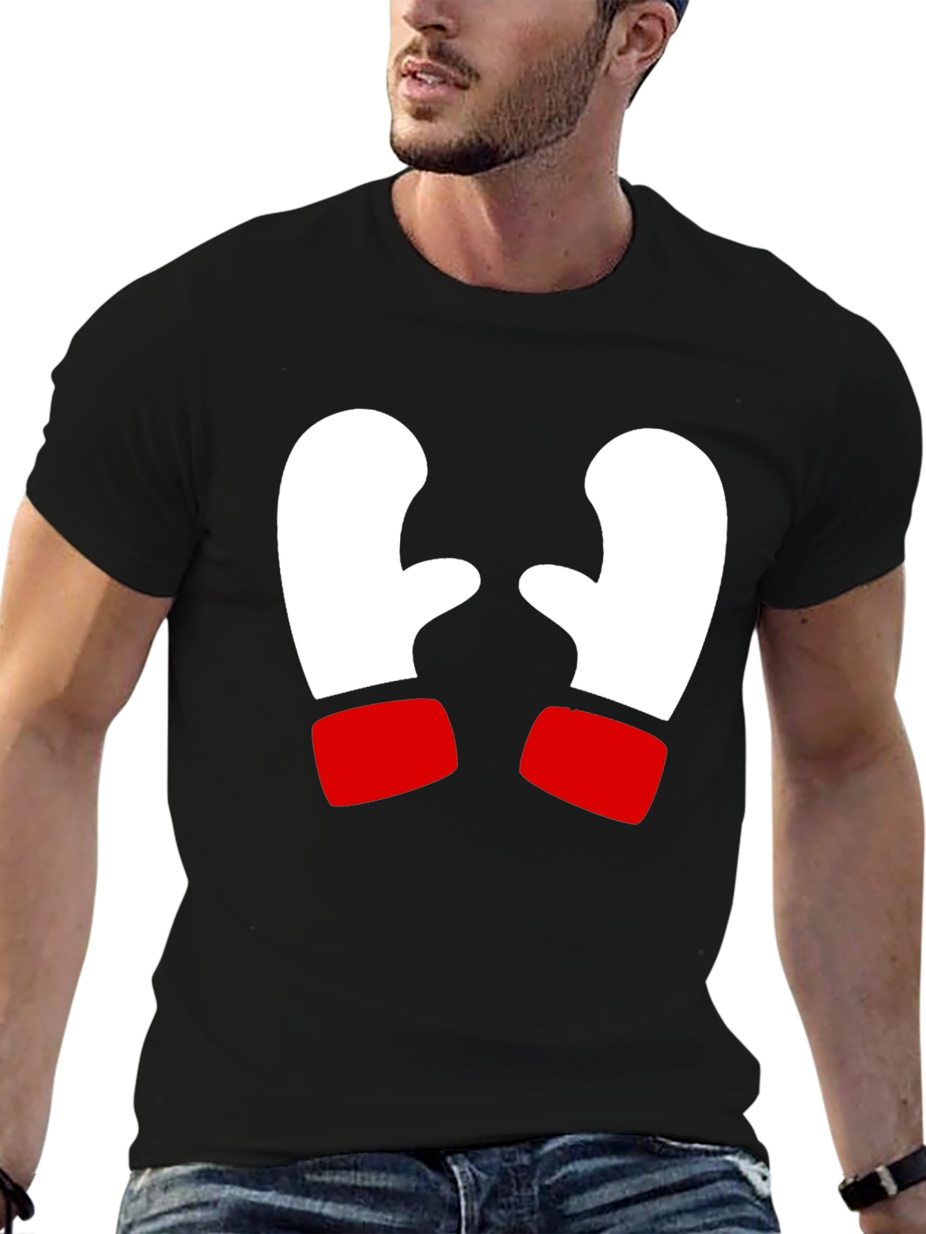Festive Mitten Graphic Tee - Holiday Cheer!