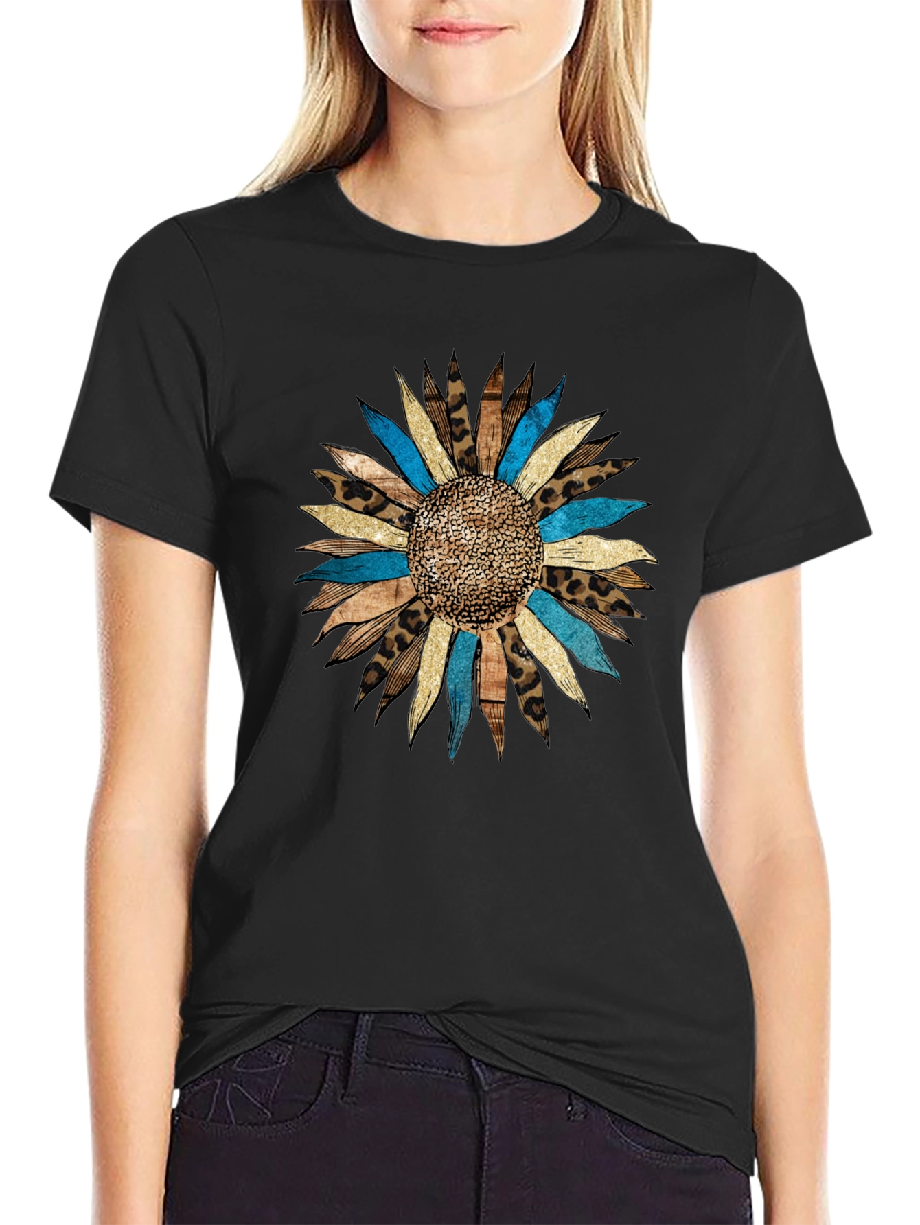 Sunflower Print Tee
