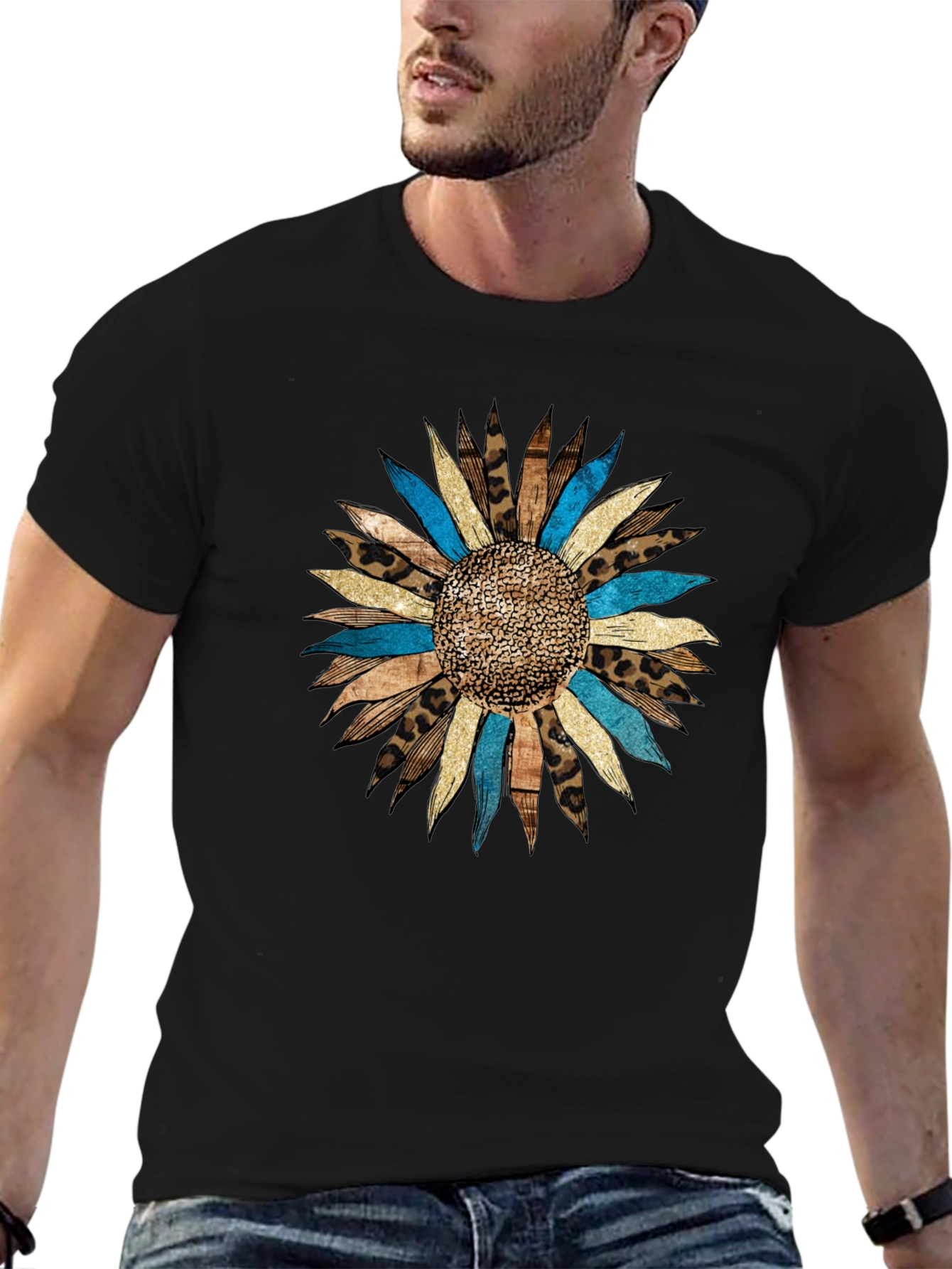 Sunflower Print Tee
