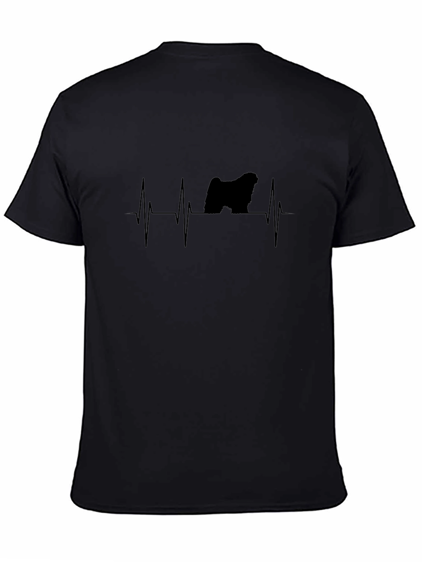 Dog Heartbeat T-Shirt - Unisex Black Tee