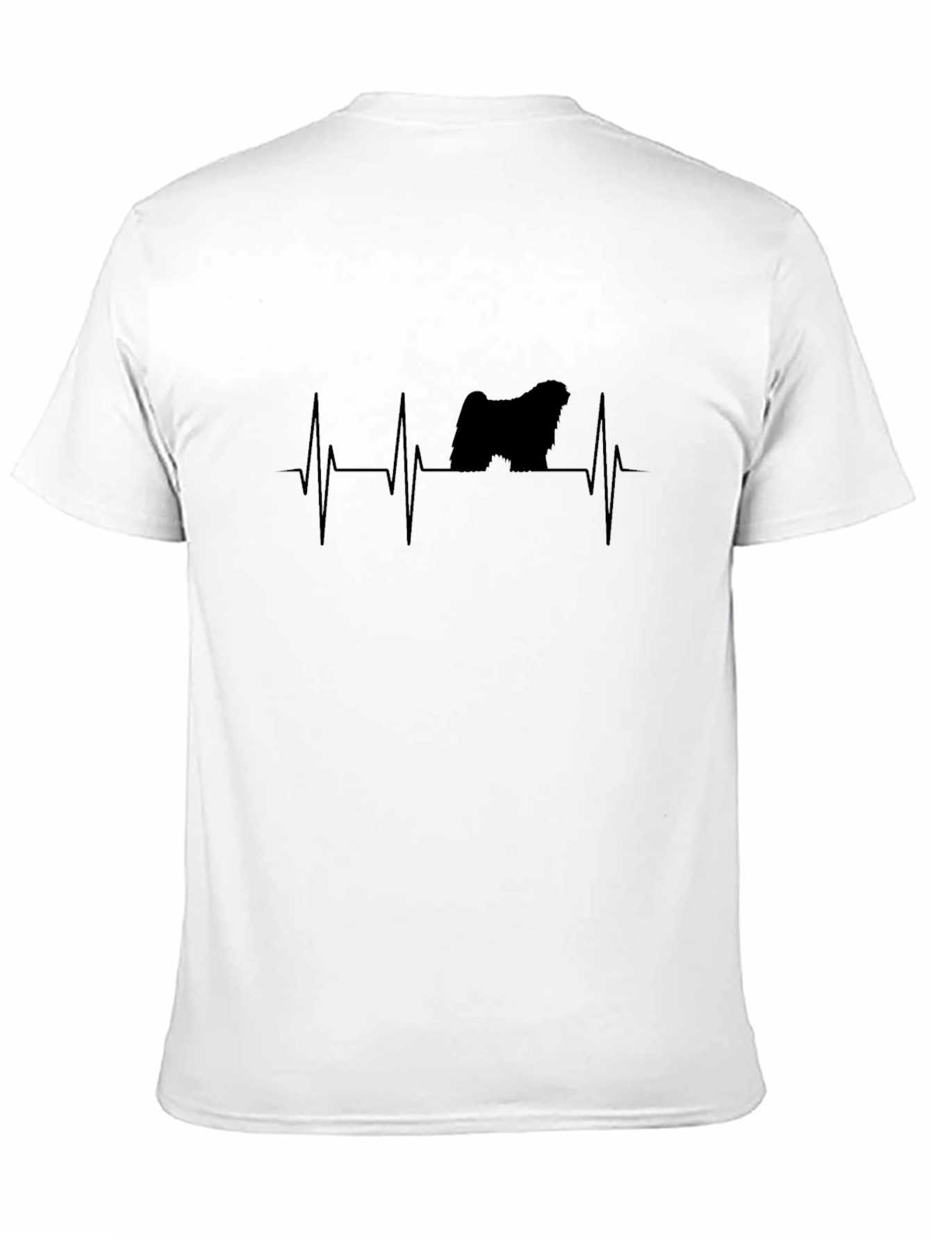Dog Heartbeat T-Shirt - Unisex Black Tee