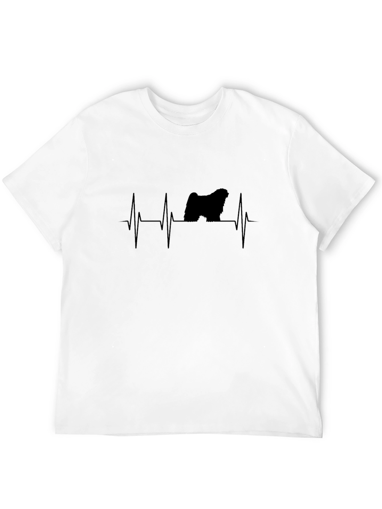 Dog Heartbeat T-Shirt - Unisex Black Tee