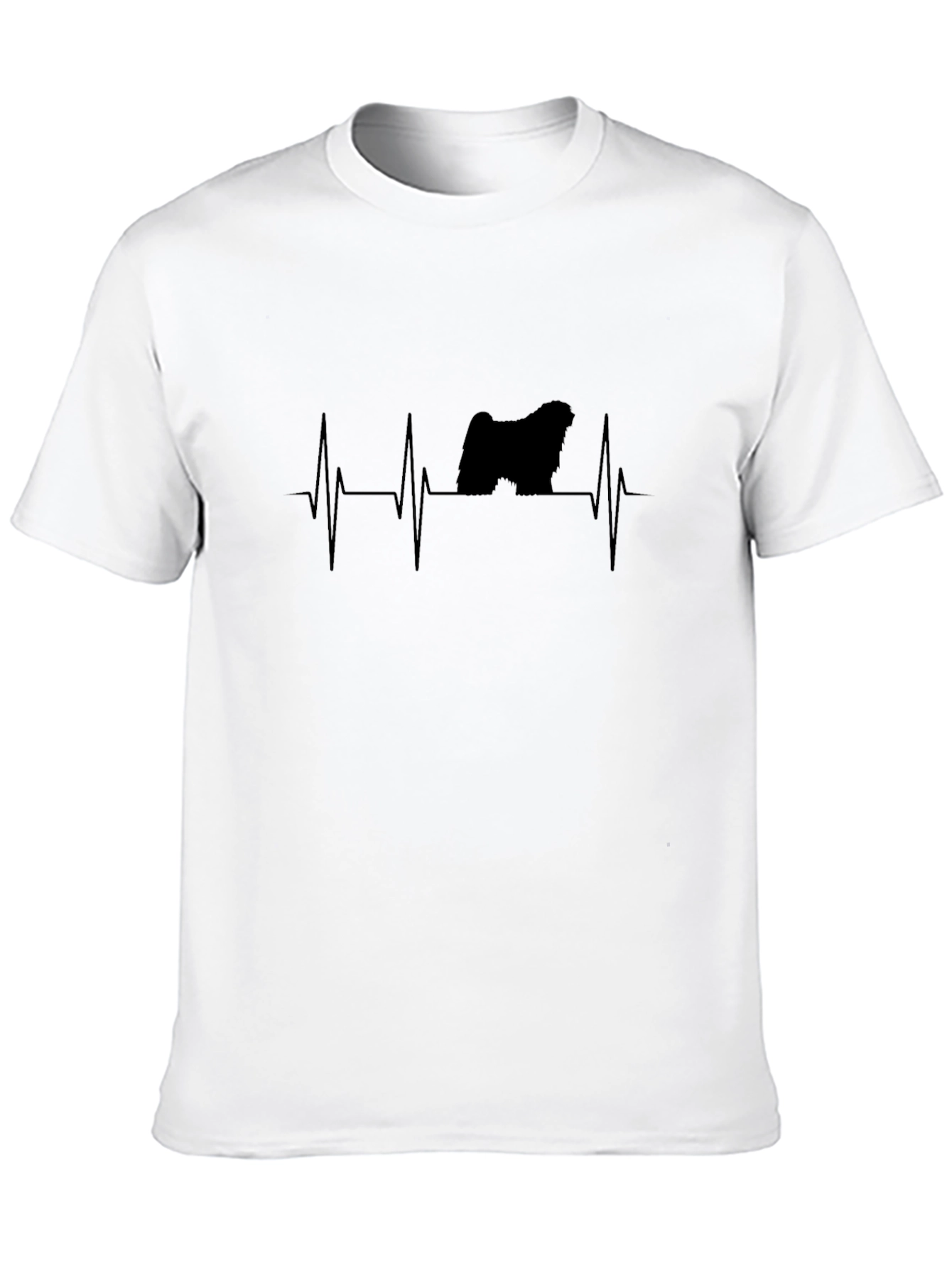 Dog Heartbeat T-Shirt - Unisex Black Tee