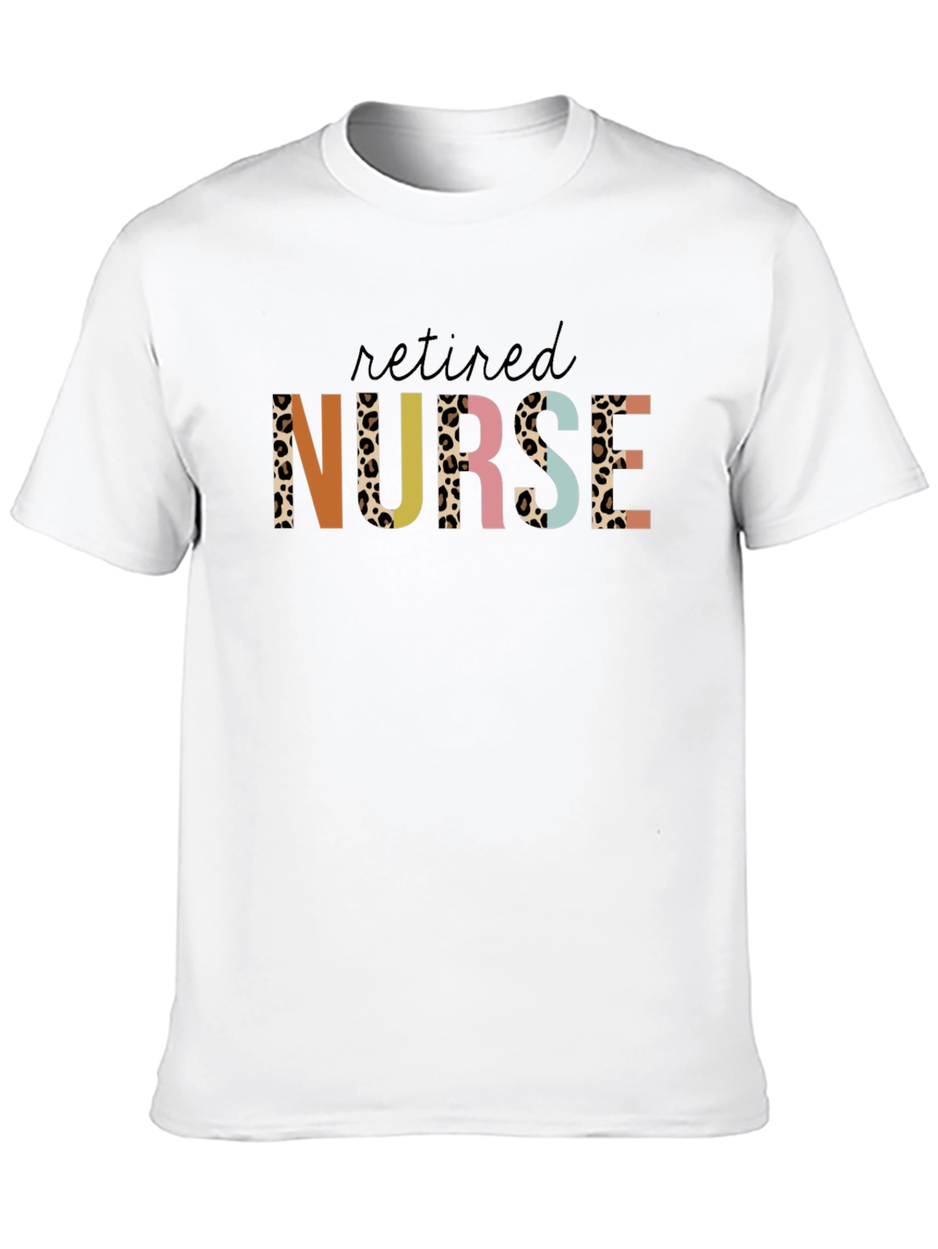 Retired Nurse T-Shirt - Leopard Print Design